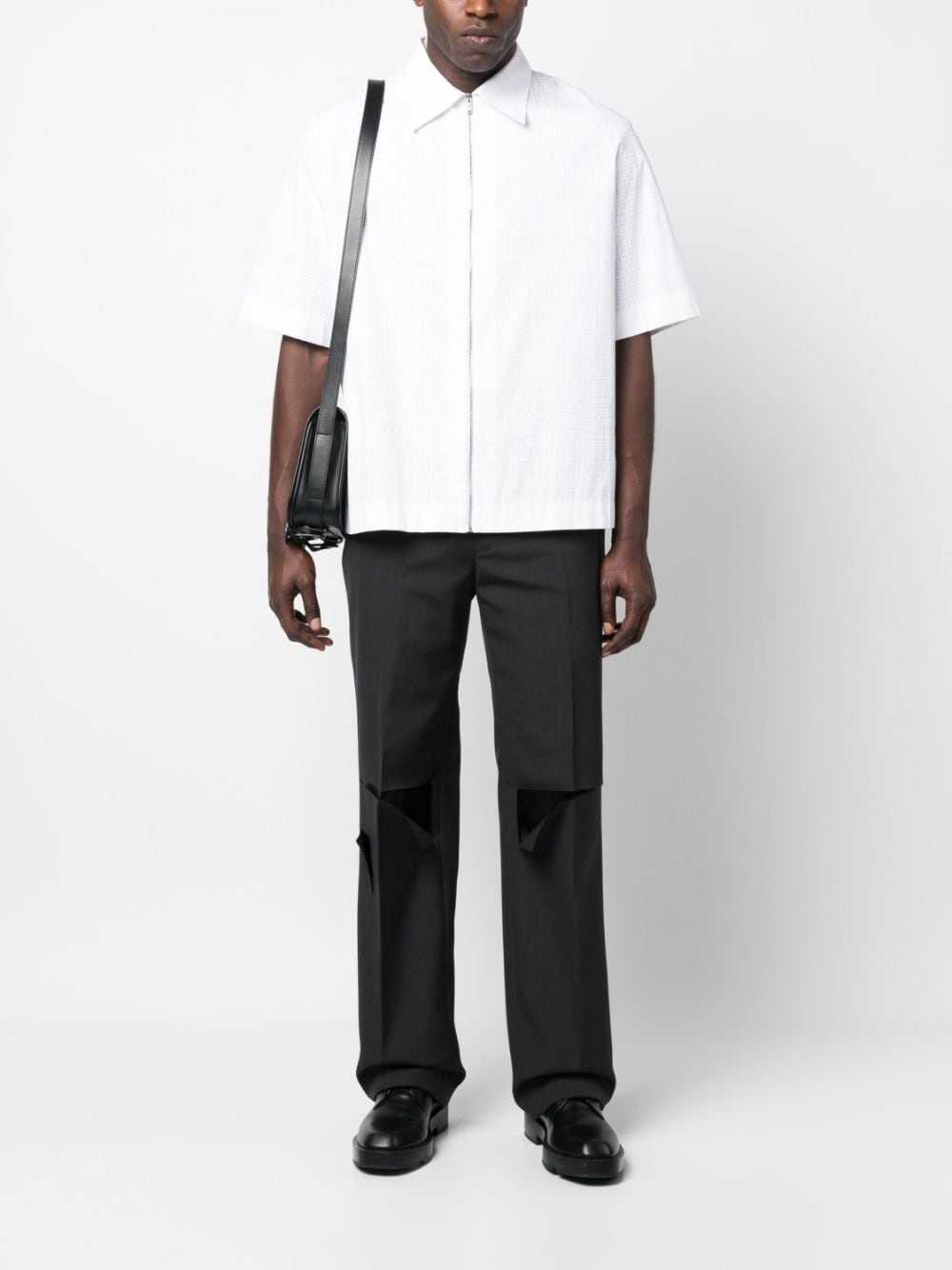 distressed wool trousers - 2