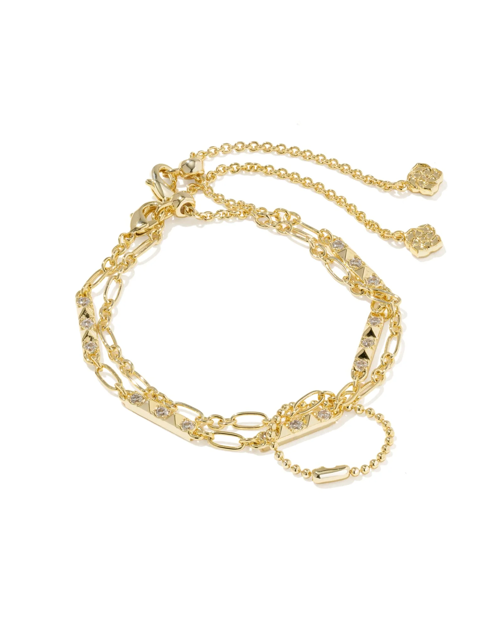 Fate Gold Set of 2 Delicate Chain Bracelets - 1