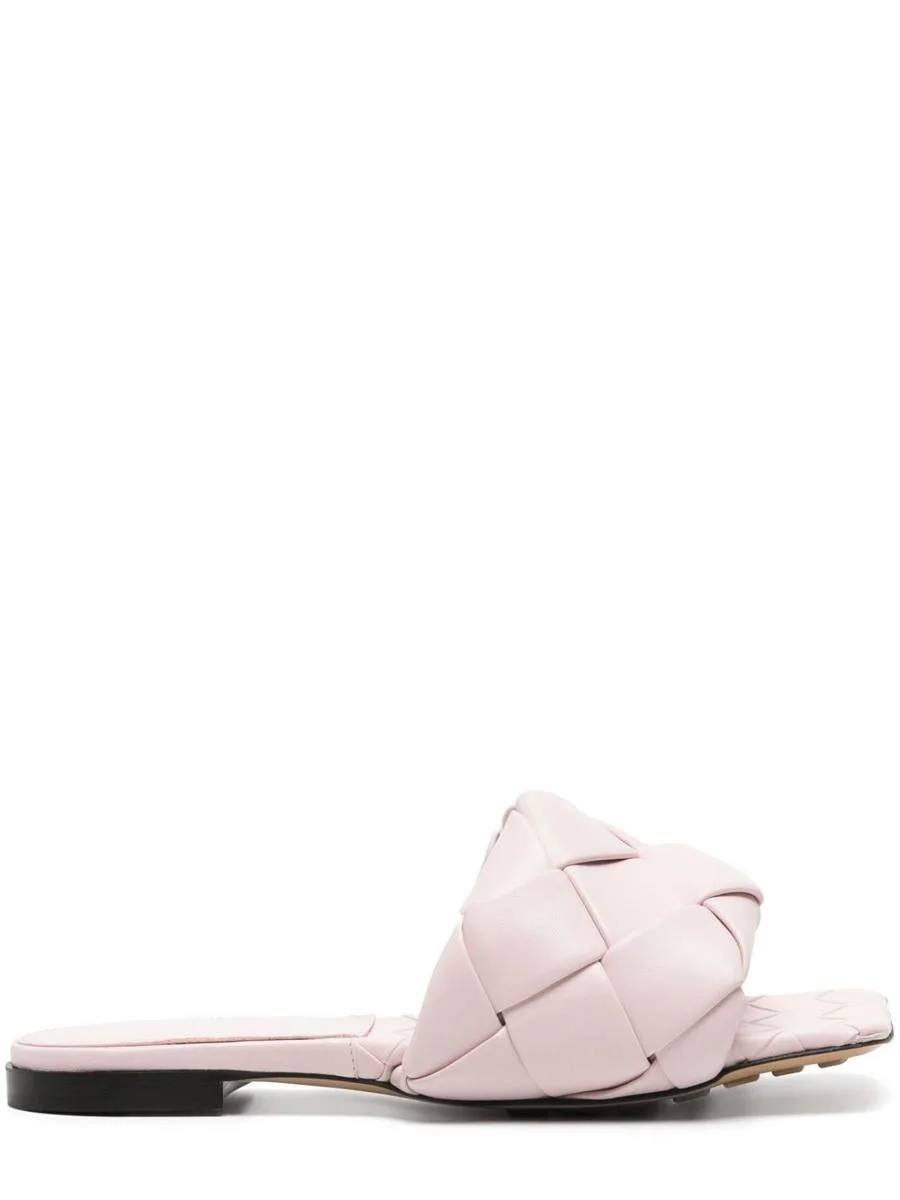 BOTTEGA VENETA LIDO LEATHER FLAT SANDALS - 1