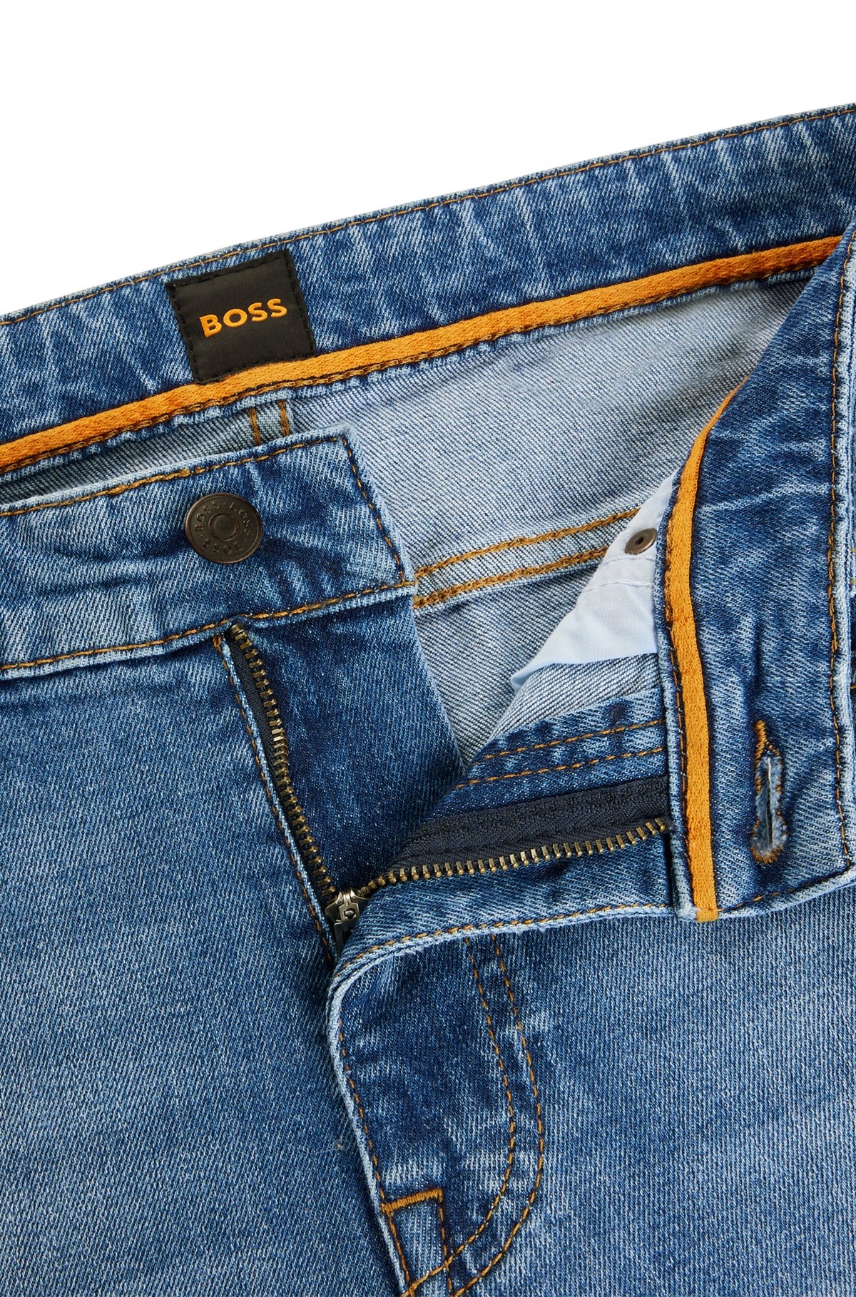 SLIM-FIT JEANS IN BLUE COMFORT-STRETCH DENIM - 6