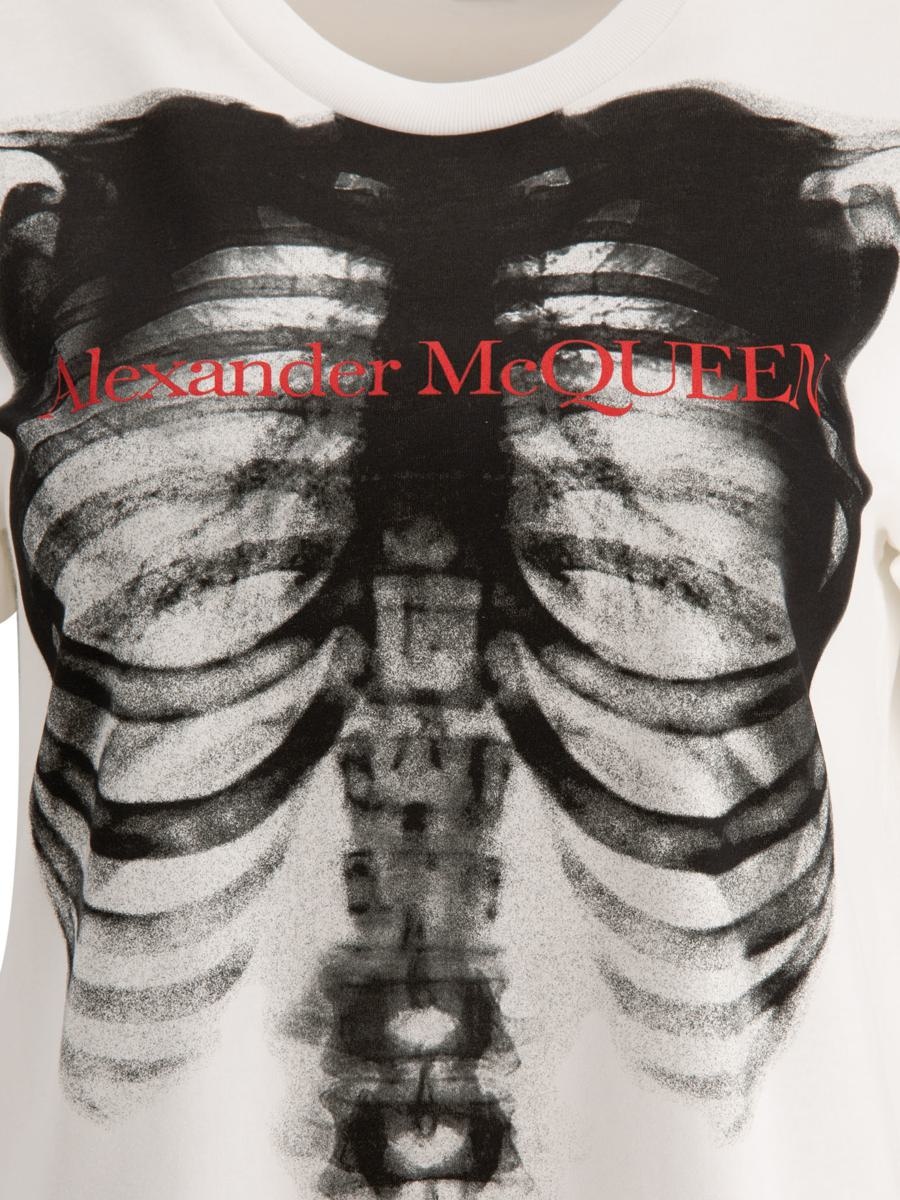 Alexander McQueen T-Shirt With Rib Cage Print - 3