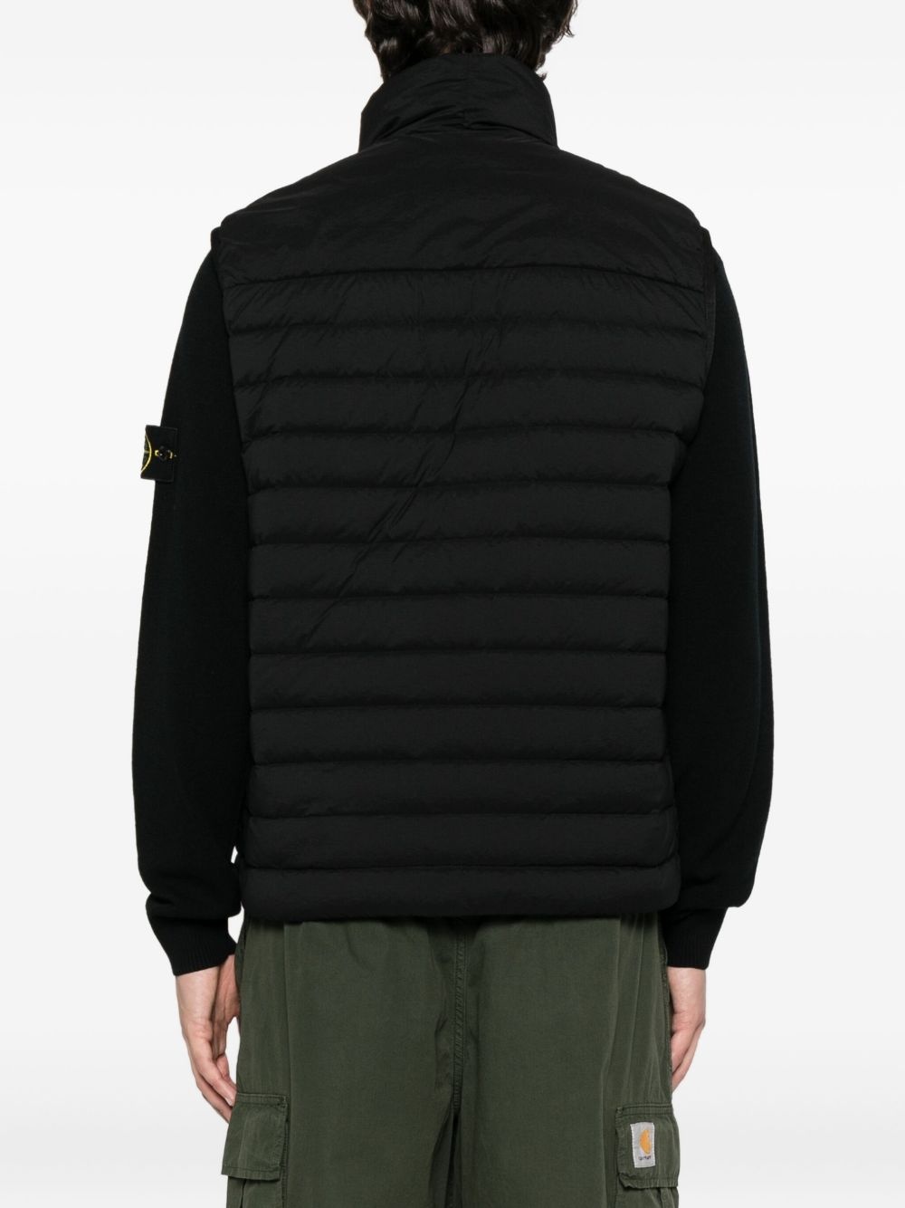quilted high-neck vest - 4