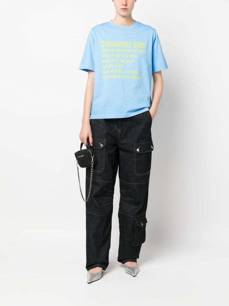 DSQUARED2 logo-print detail T-shirt outlook