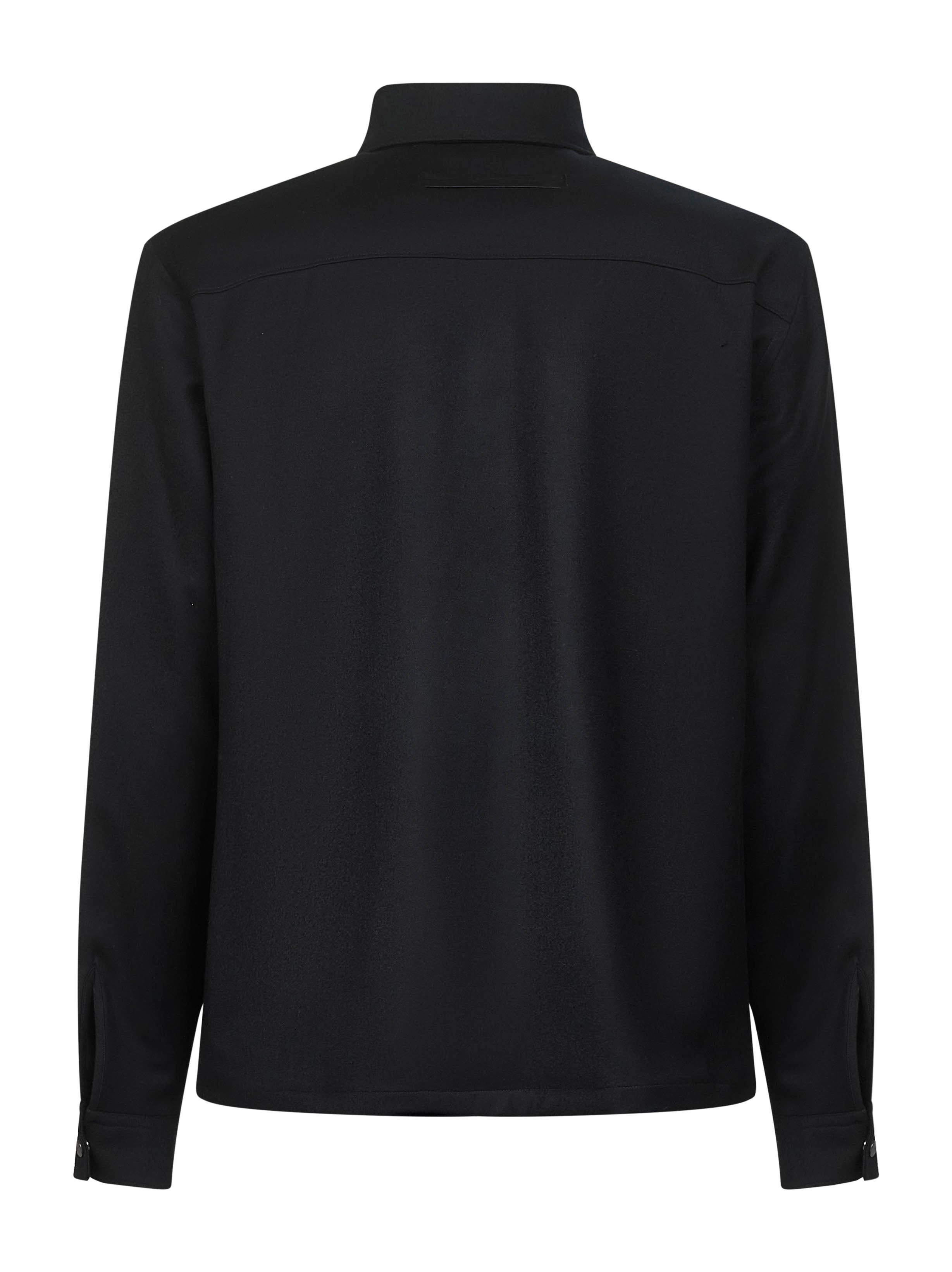 Black Techmerino overshirt - 2