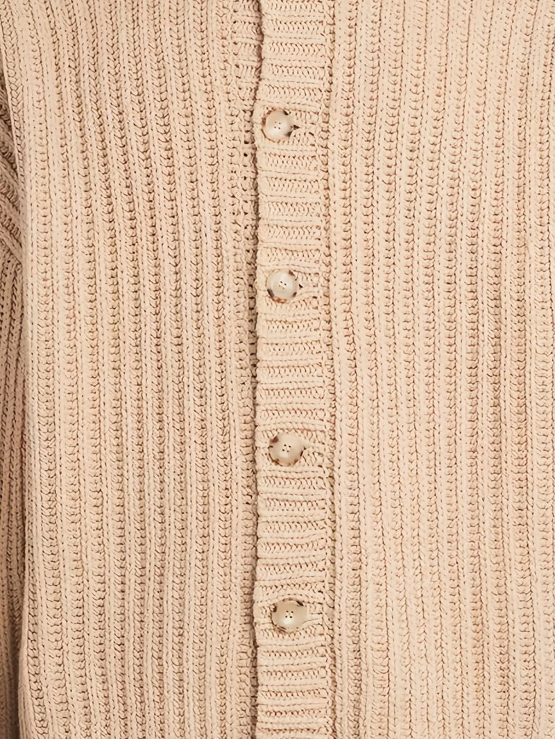 COMMAS Stadium fisherman's-knit "Beige" cardigan outlook