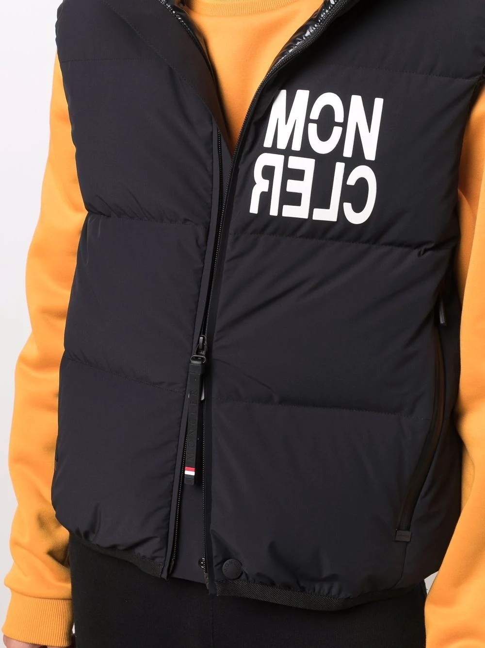 logo-print down-padded gilet - 5