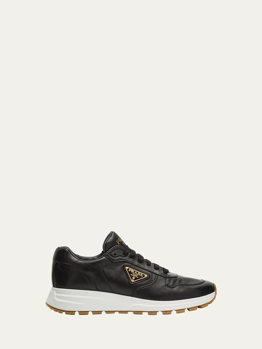 Men's Prax Napa Leather Low-Top Sneakers - 1