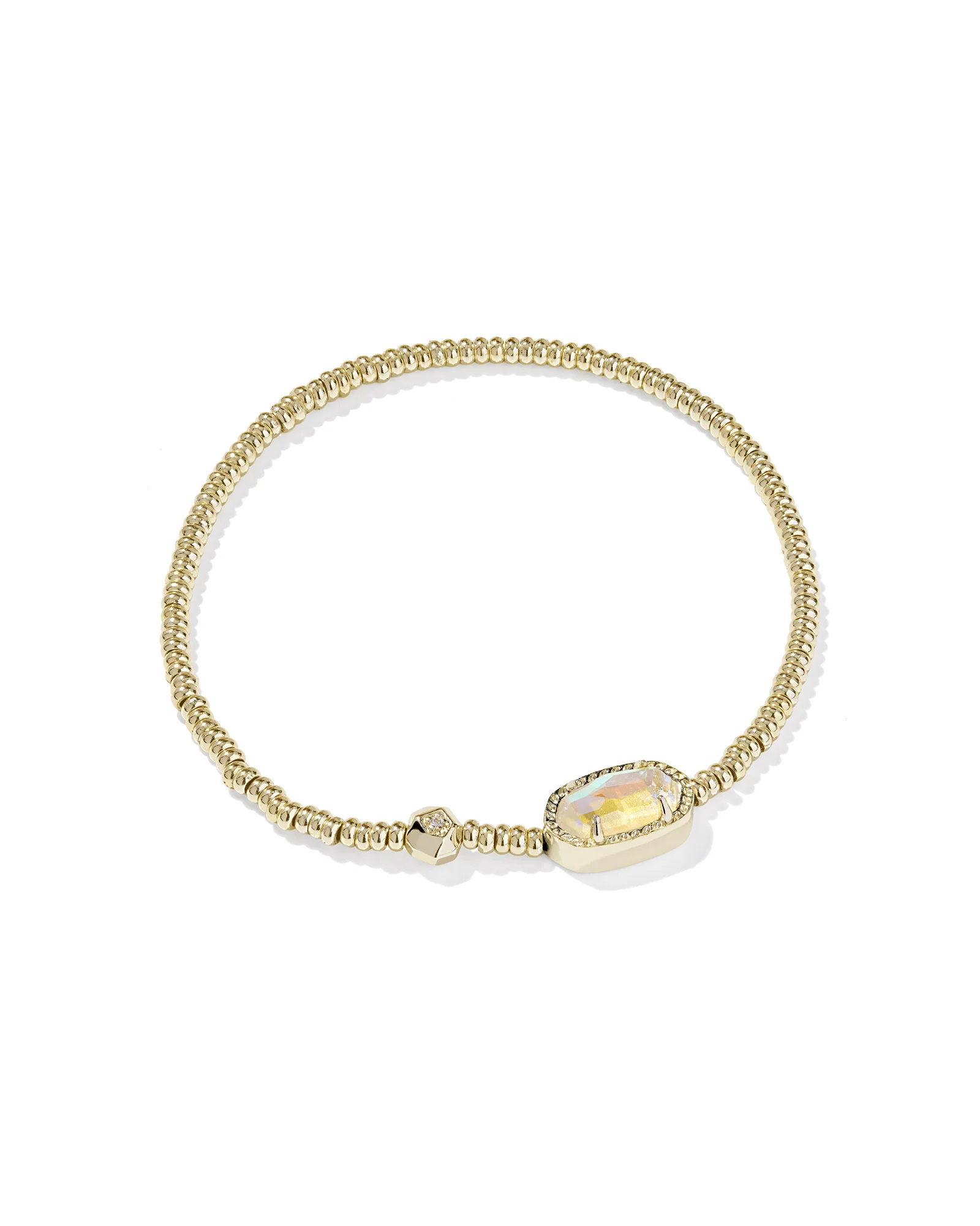 Grayson Gold Stretch Bracelet in Dichroic Glass - 1