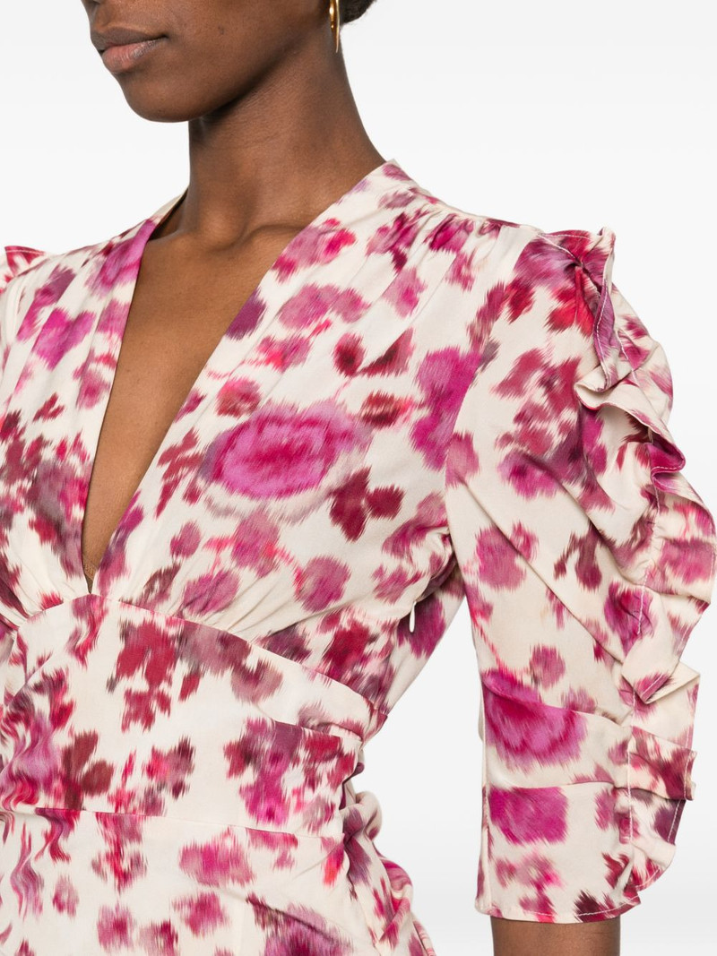 ruffled flora-print mini dress 5
