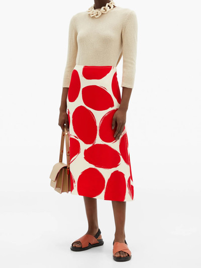 Marni Boat-neck crop-sleeved sweater outlook