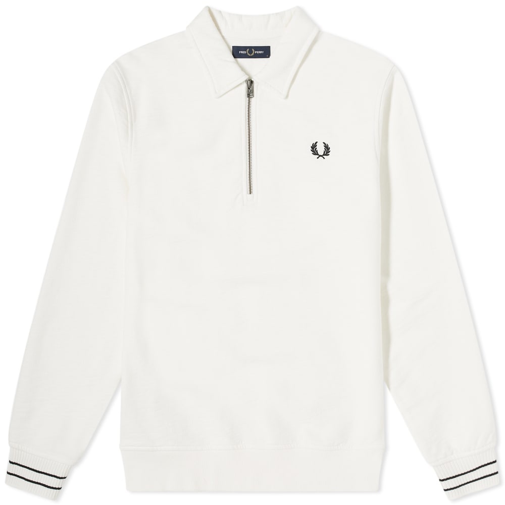 Fred Perry Long Sleeve Zip Neck Tee - 1