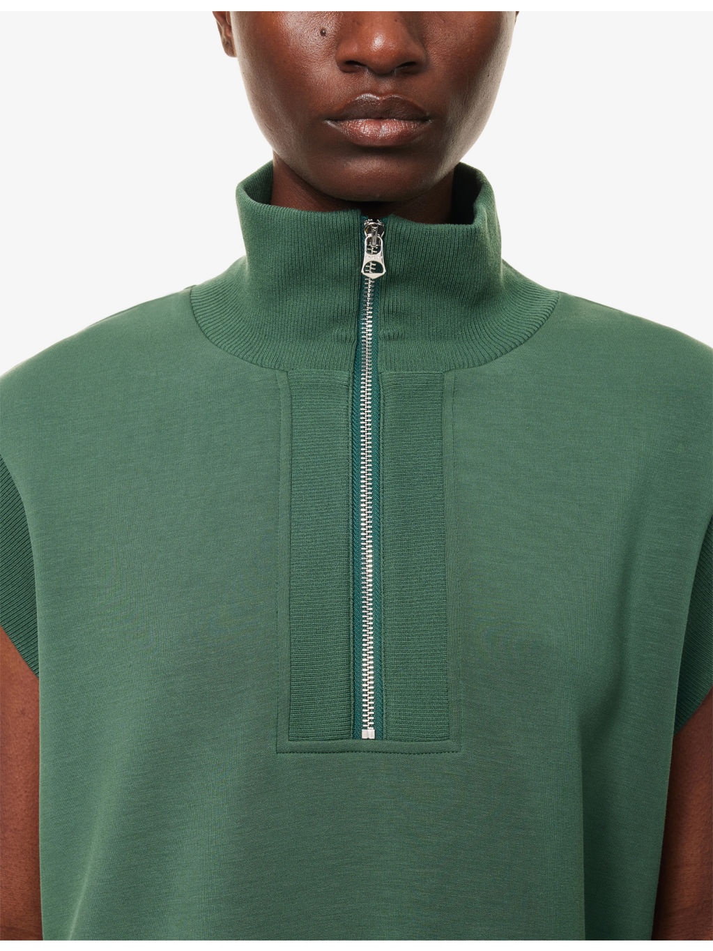Kelly Half-Zip Stretch-Jersey Vest - 5