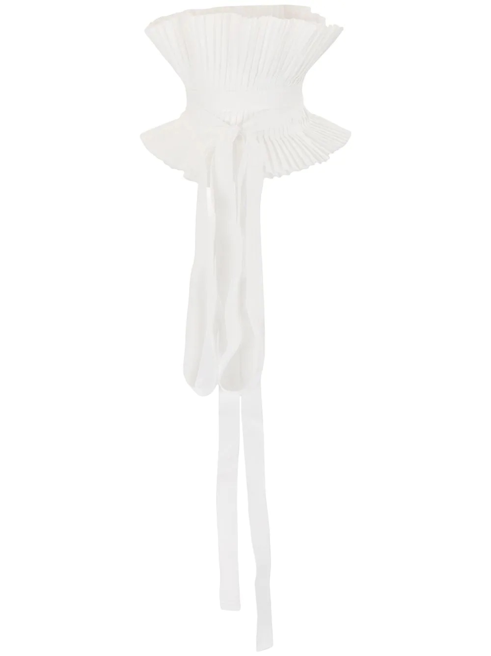 pleated cotton scarf - 1