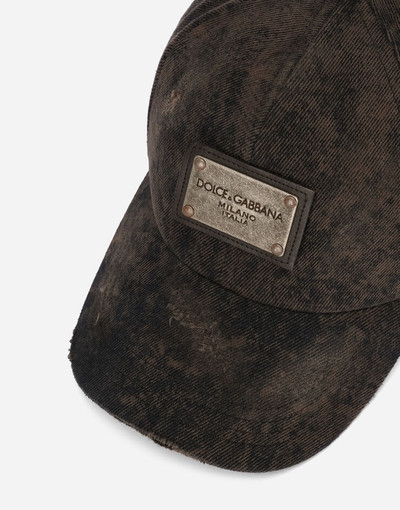 Dolce & Gabbana Cotton baseball cap with branded tag outlook