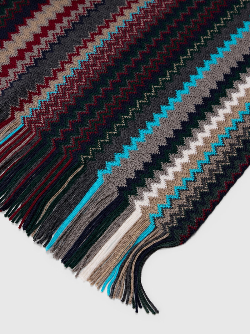 Missoni Zigzag wool scarf with fringes outlook