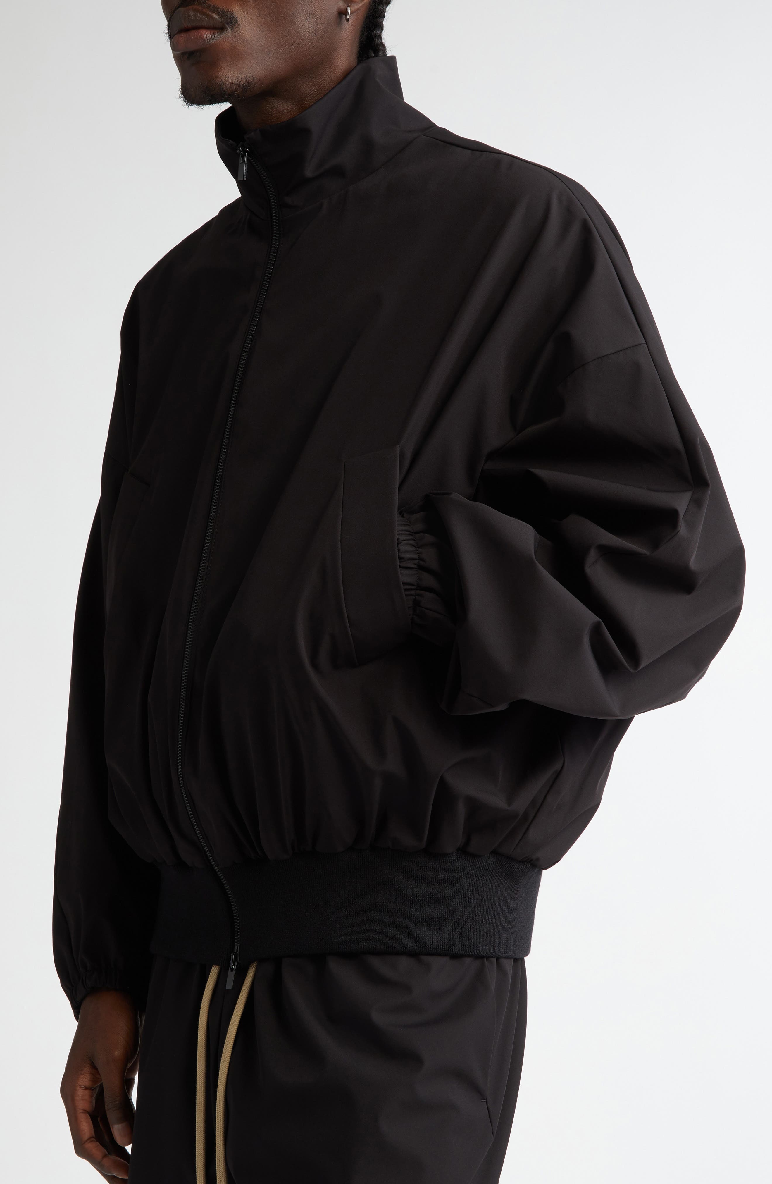 Fear of God Vented Stand Collar Track Jacket in Black at Nordstrom - 5
