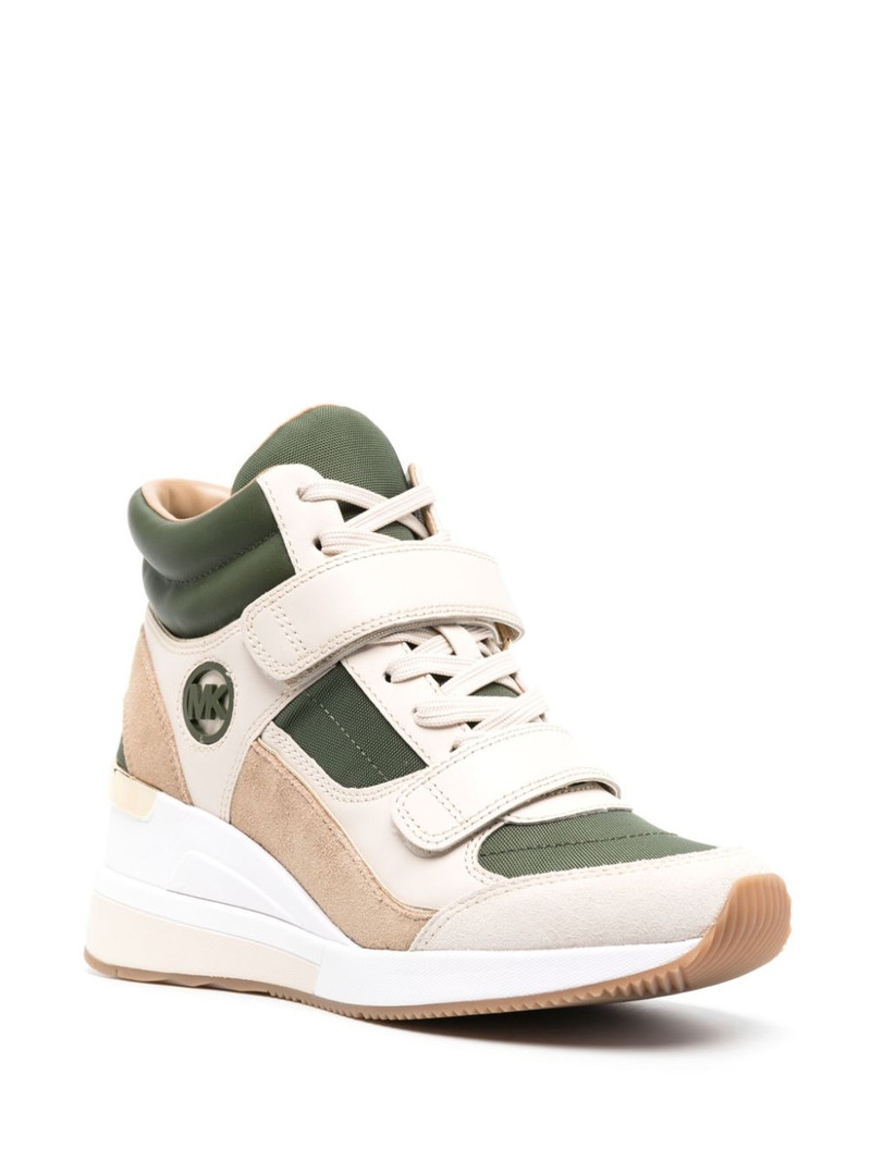 MICHAEL KORS Gentry high-top leather wedge sneakers outlook