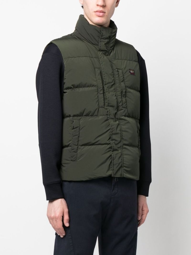 logo-patch padded gilet - 3