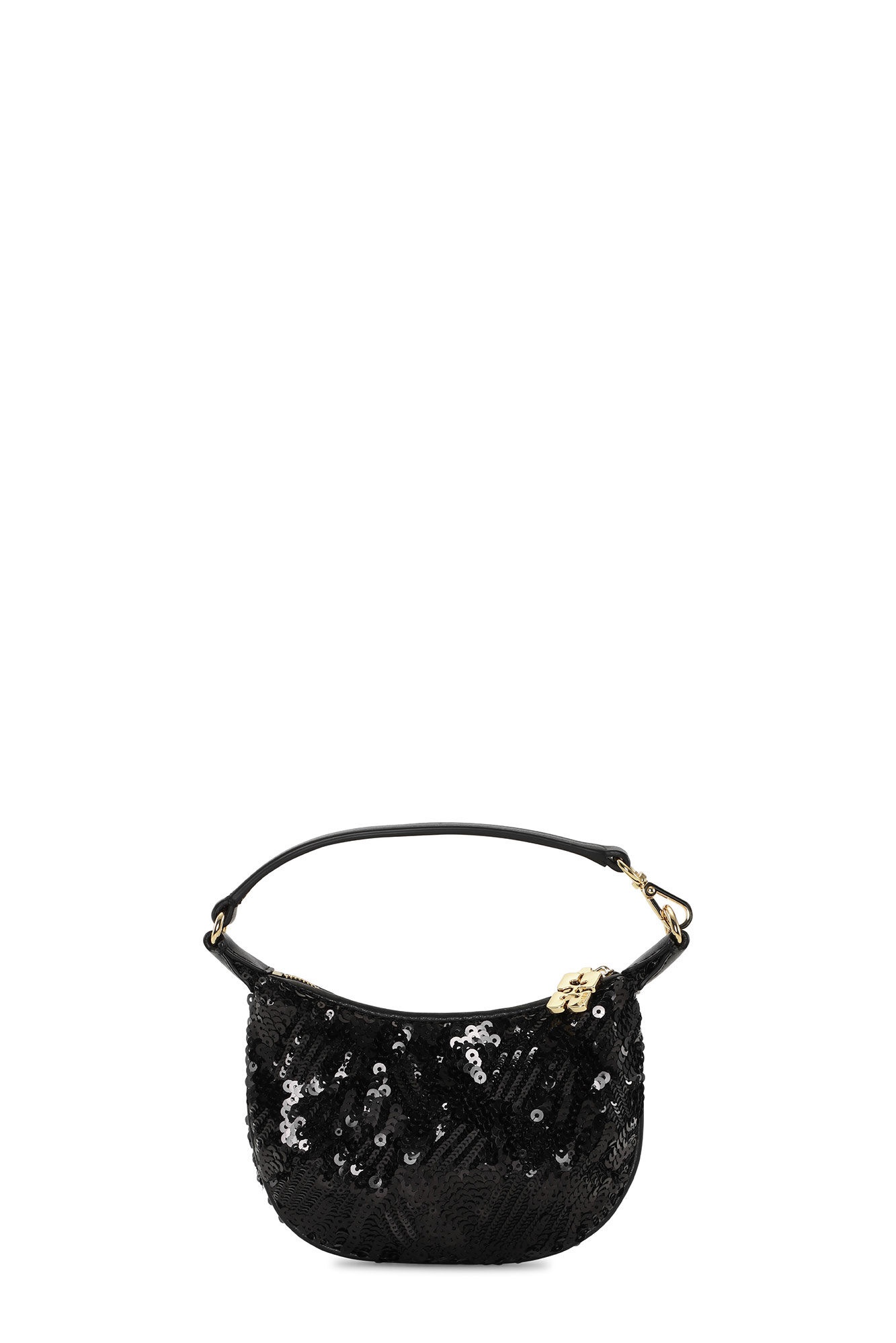 BLACK BUTTERFLY MINI FLAT SEQUIN POUCH - 1