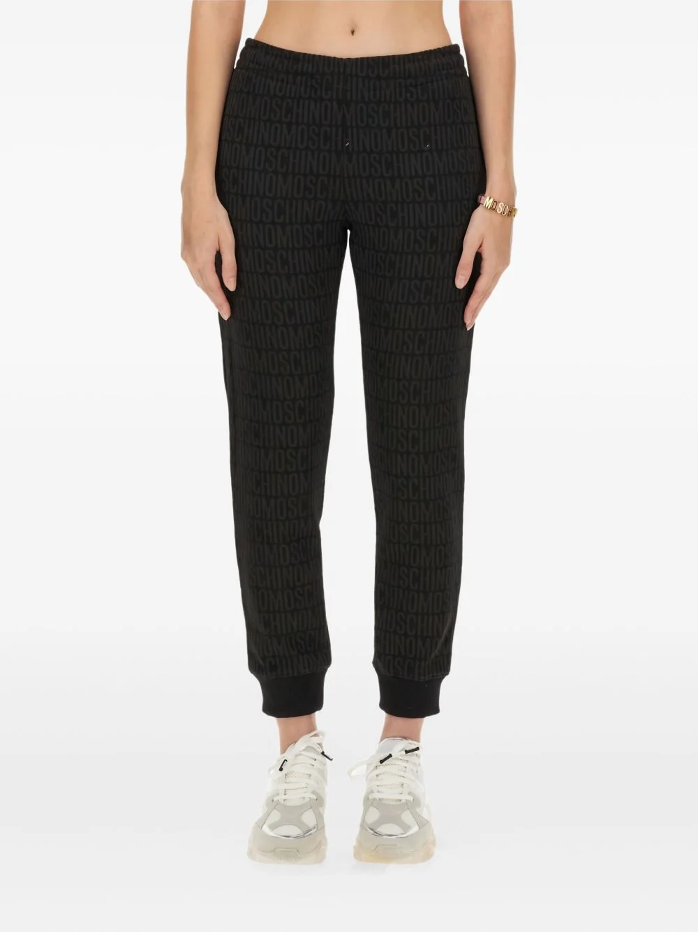 monogram-print track pants - 1