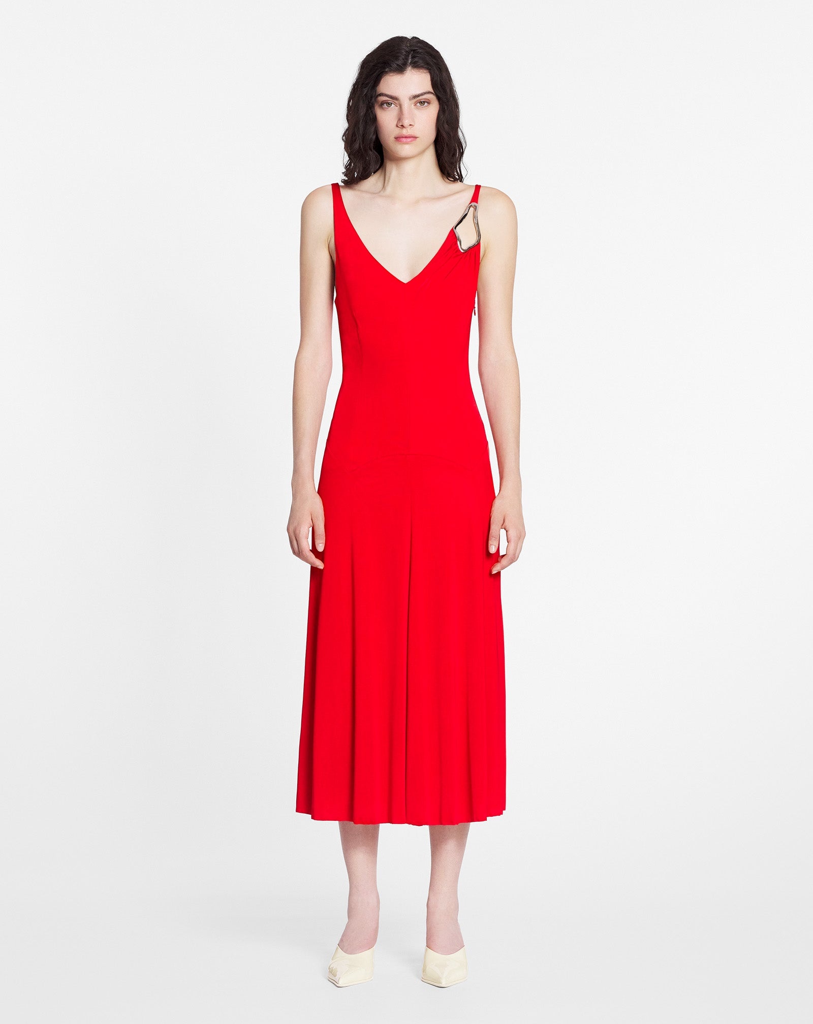 SLEEVELESS A-LINE MIDI DRESS - 2