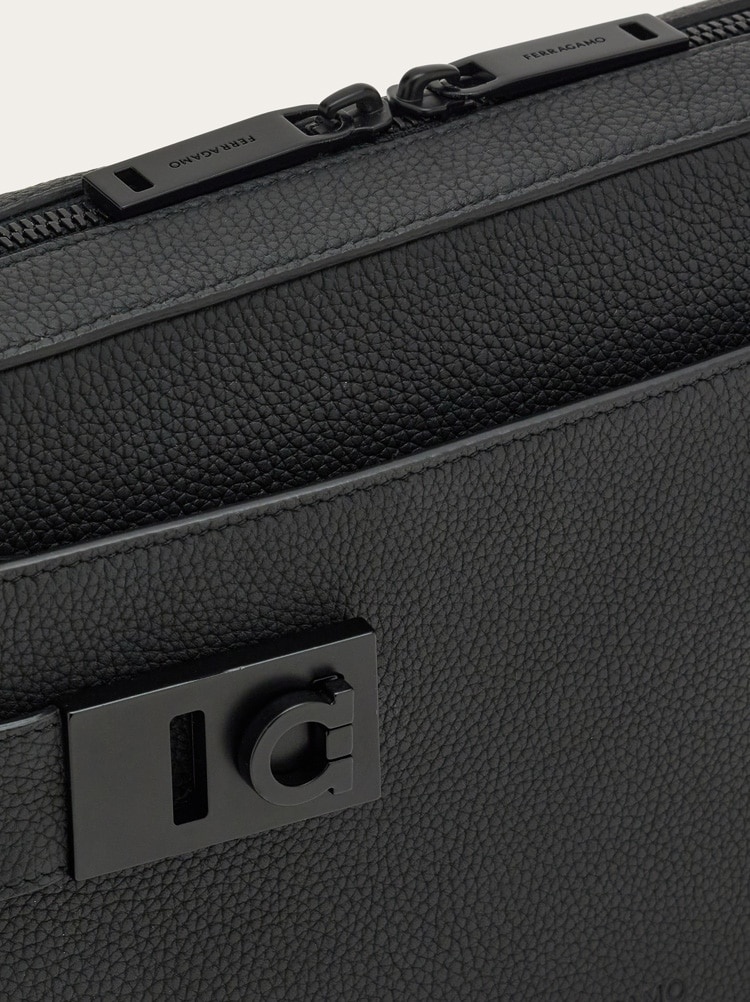 SHOULDER BAG WITH GANCINI BUCKLES - 6
