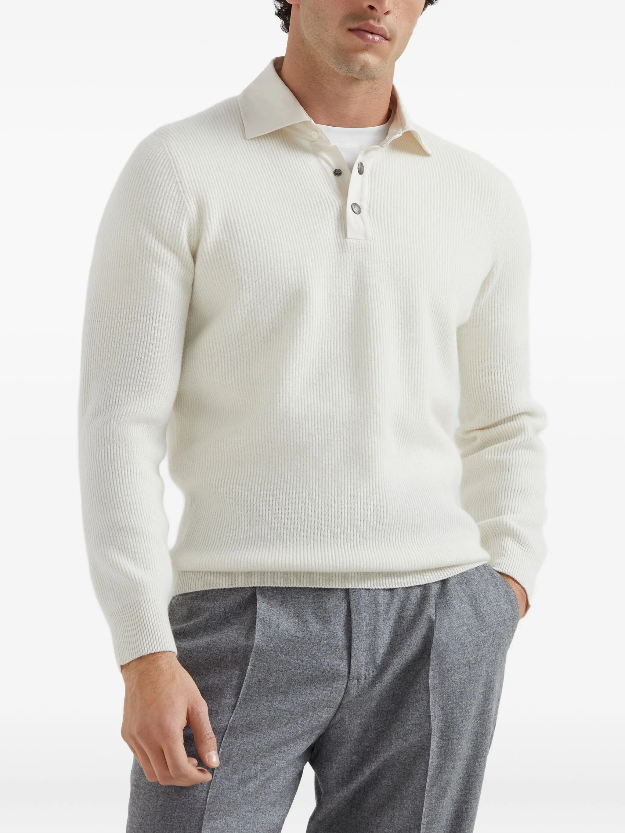 Brunello Cucinelli Cashmere Polo Shirt - 6