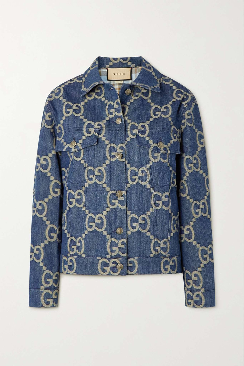 Jumbo GG denim-jacquard jacket 1