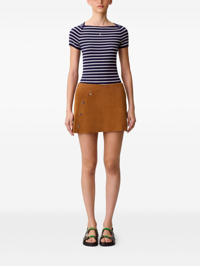 Claudie Pierlot striped embroidered T-shirt outlook