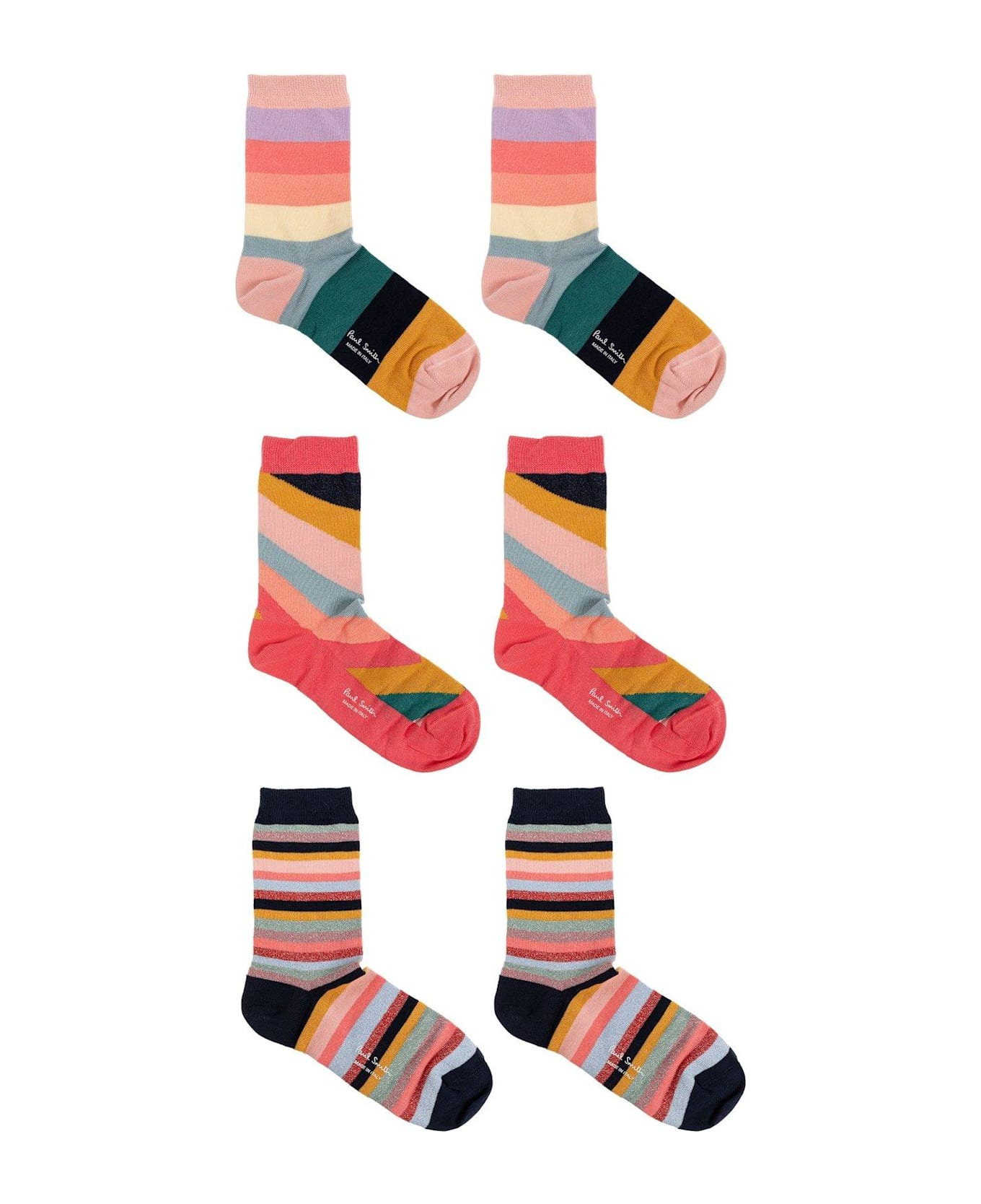 Three Pack Of Cotton Socks With Lurex Thread - 4