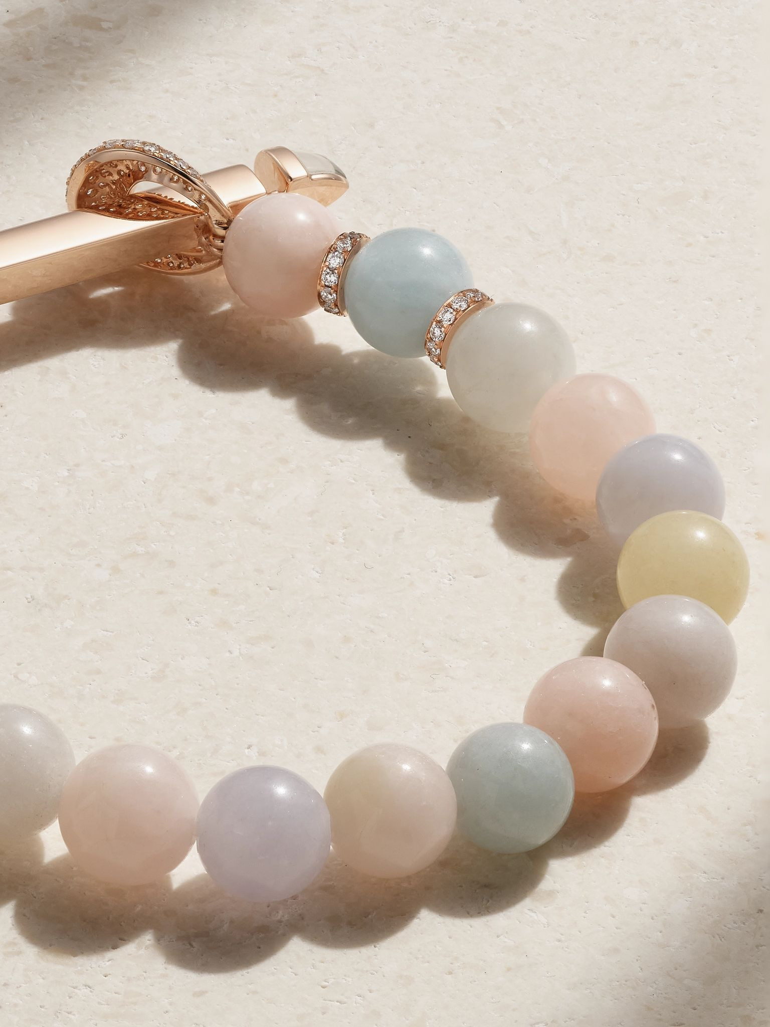 Chakra 18-karat rose gold multi-stone bracelet Gold - 3