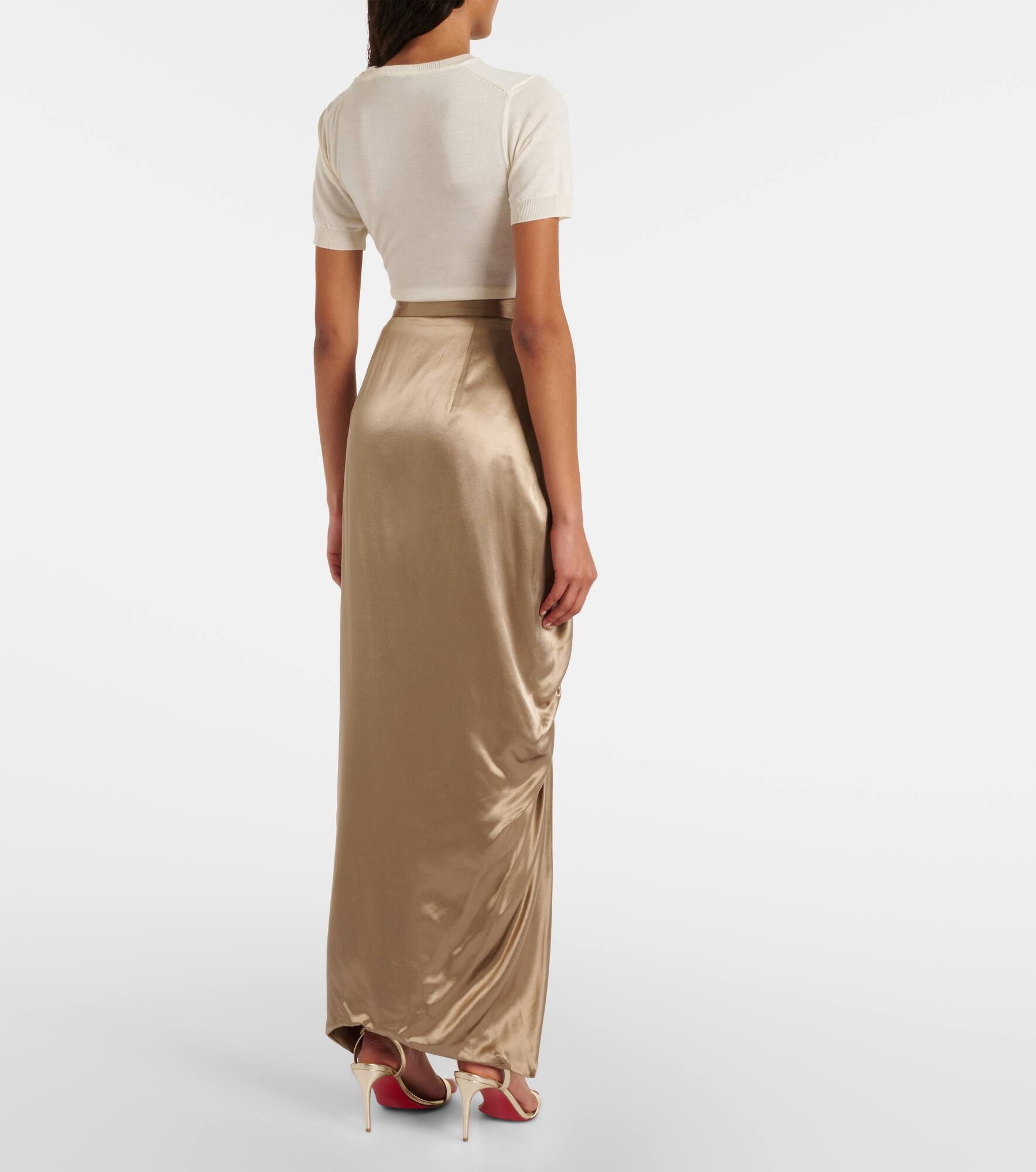 Panther asymmetric maxi skirt - 3