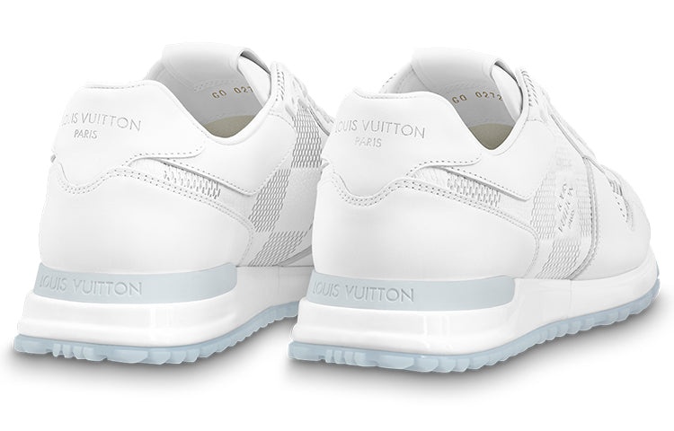 LOUIS VUITTON Run Away Sneakers 'White with Grey Plaid' 1AANML - 4