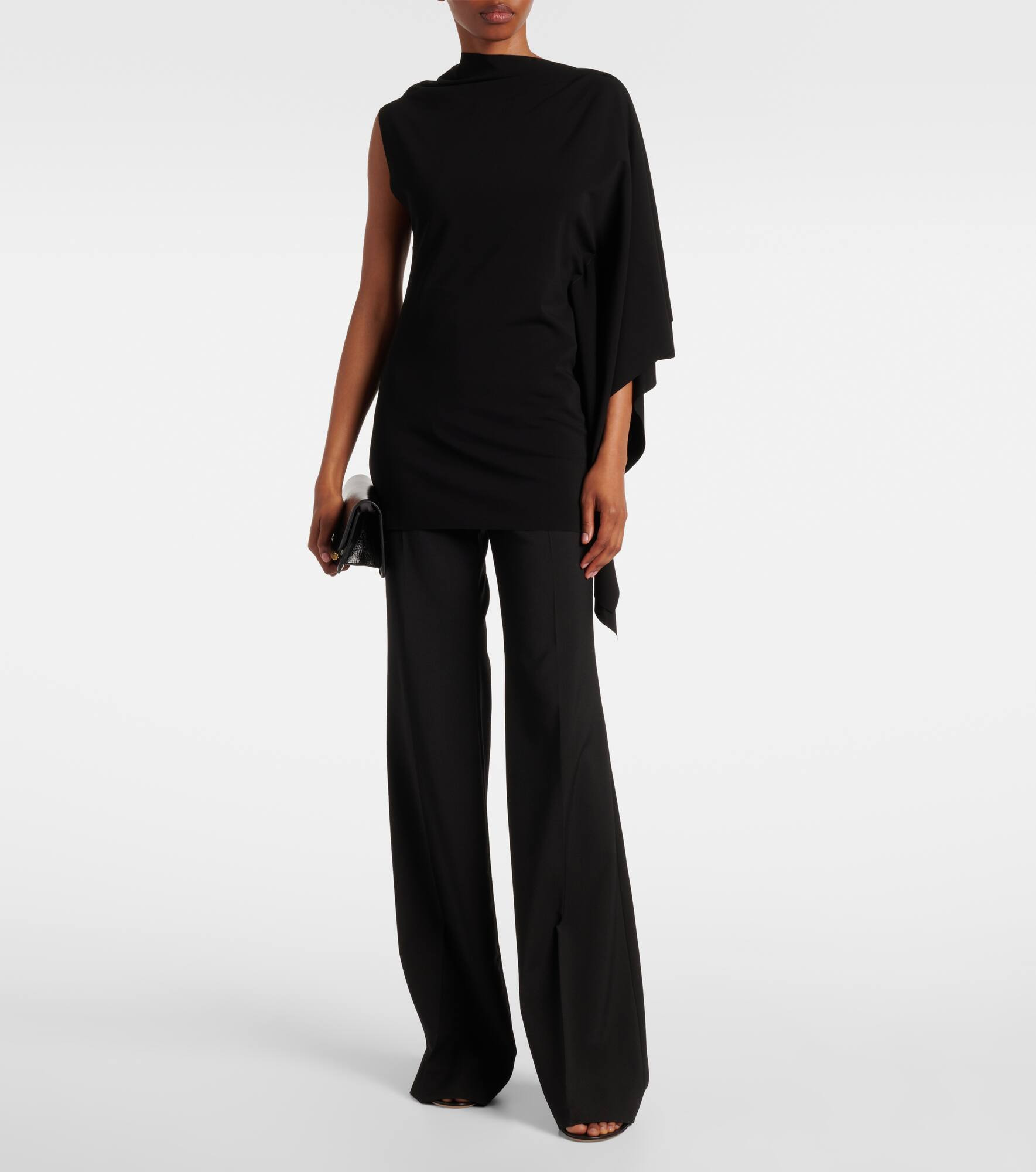 Fiorella asymmetric jersey top - 2