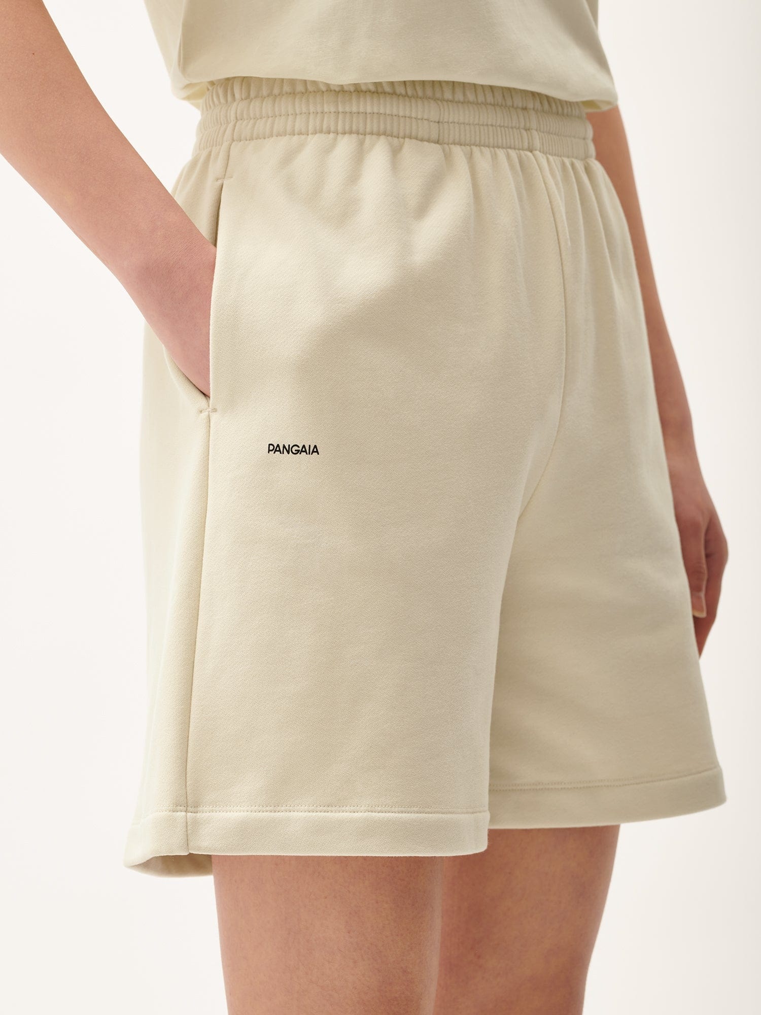 Womens 365 Midweight Mid Length Shorts - Travertine Beige - 4