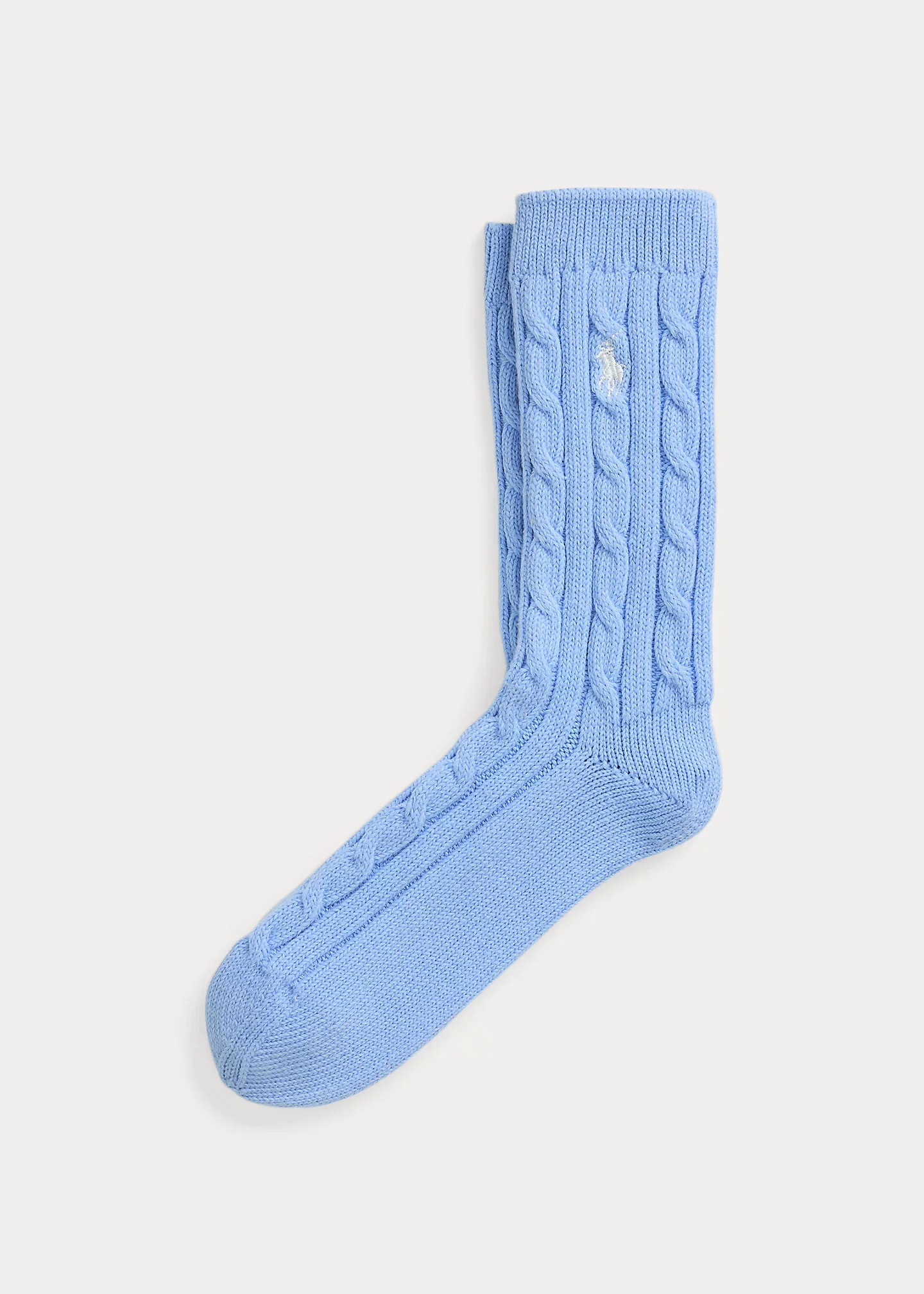 Cable-Knit Crew Socks - 1
