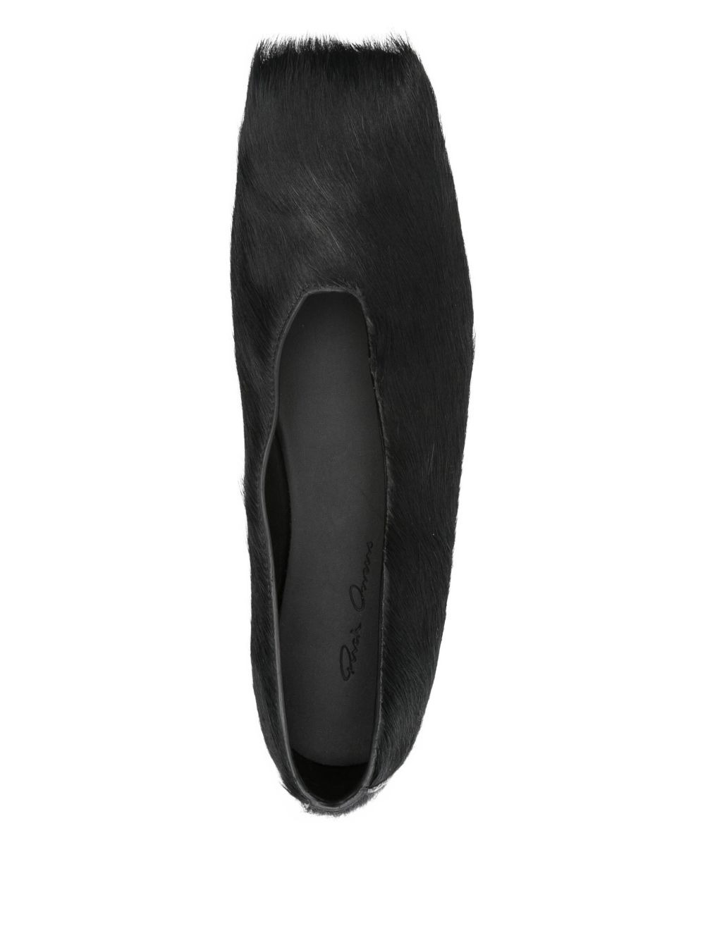 square-toe calf-hair ballet flats - 4