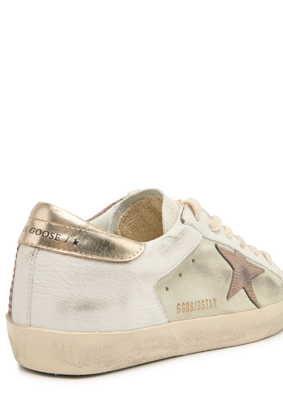 Golden Goose Super-Star Distressed Leather Sneakers - 4