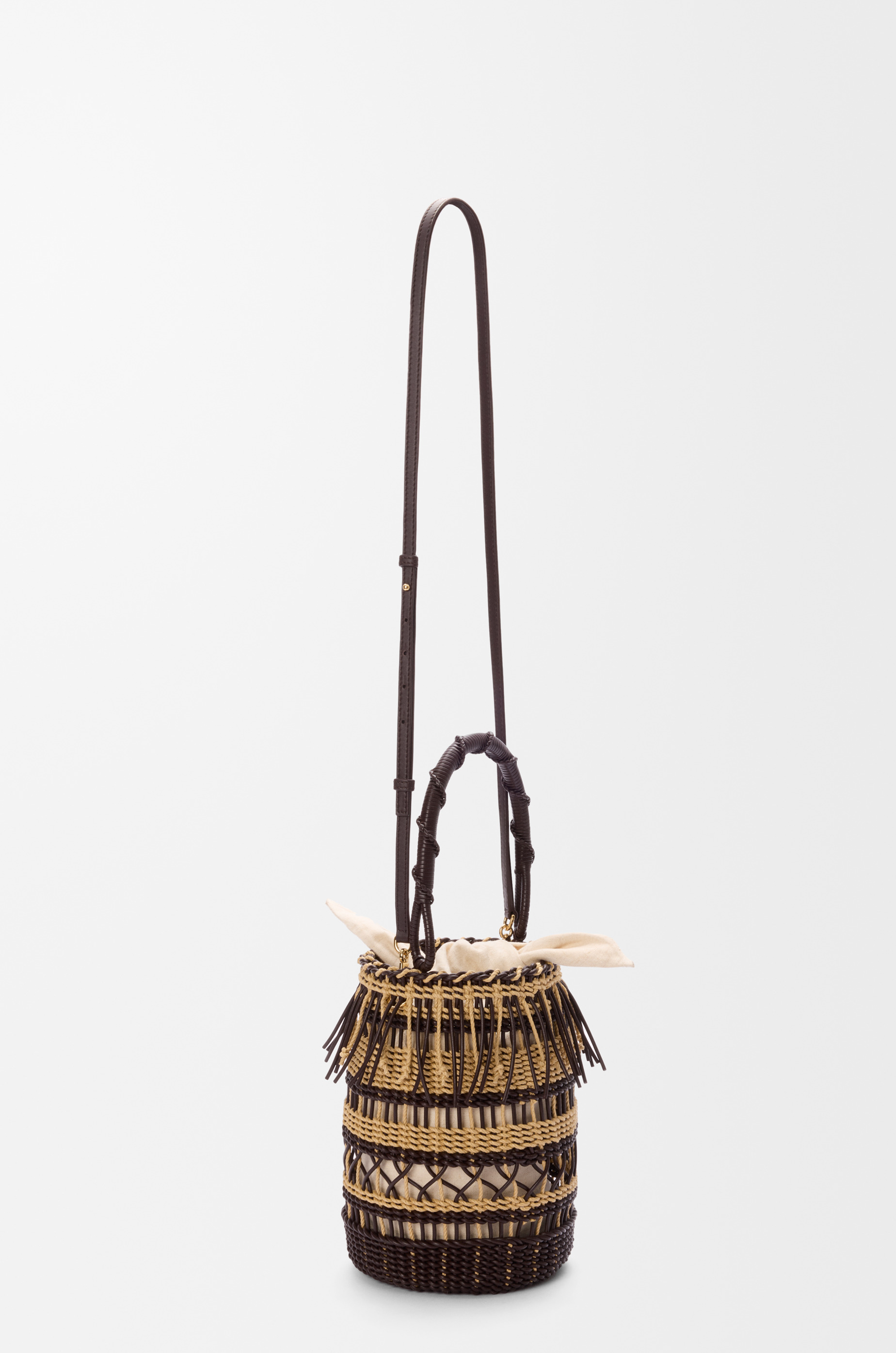Bucket in cord and leather - 5
