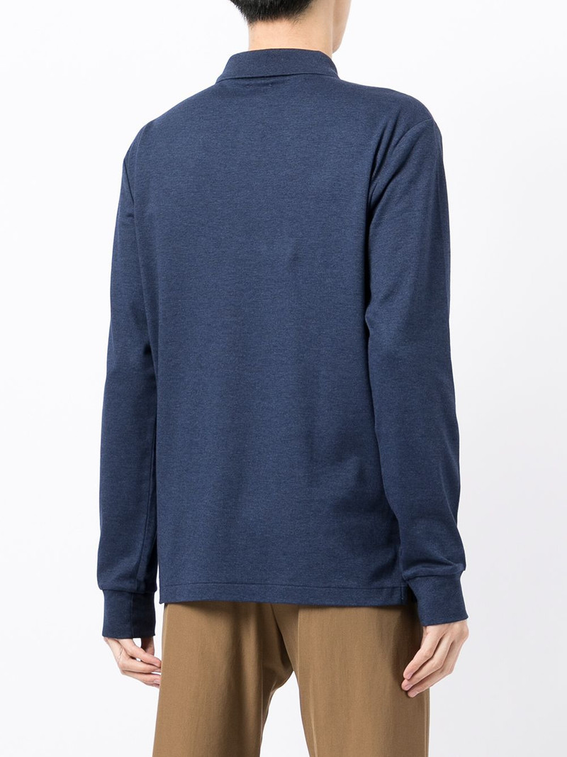 logo-embroidered long-sleeve polo shirt 4