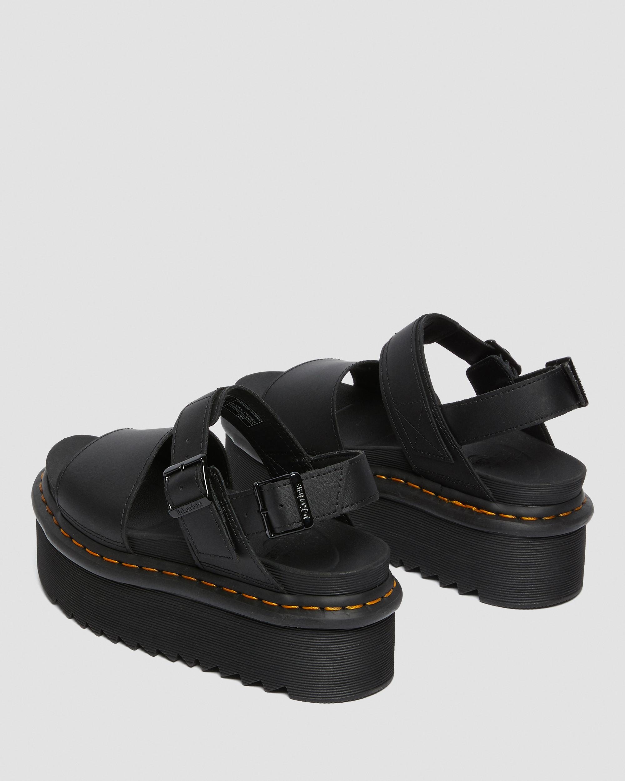 Voss Women's Leather Strap Platform Sandals - 7
