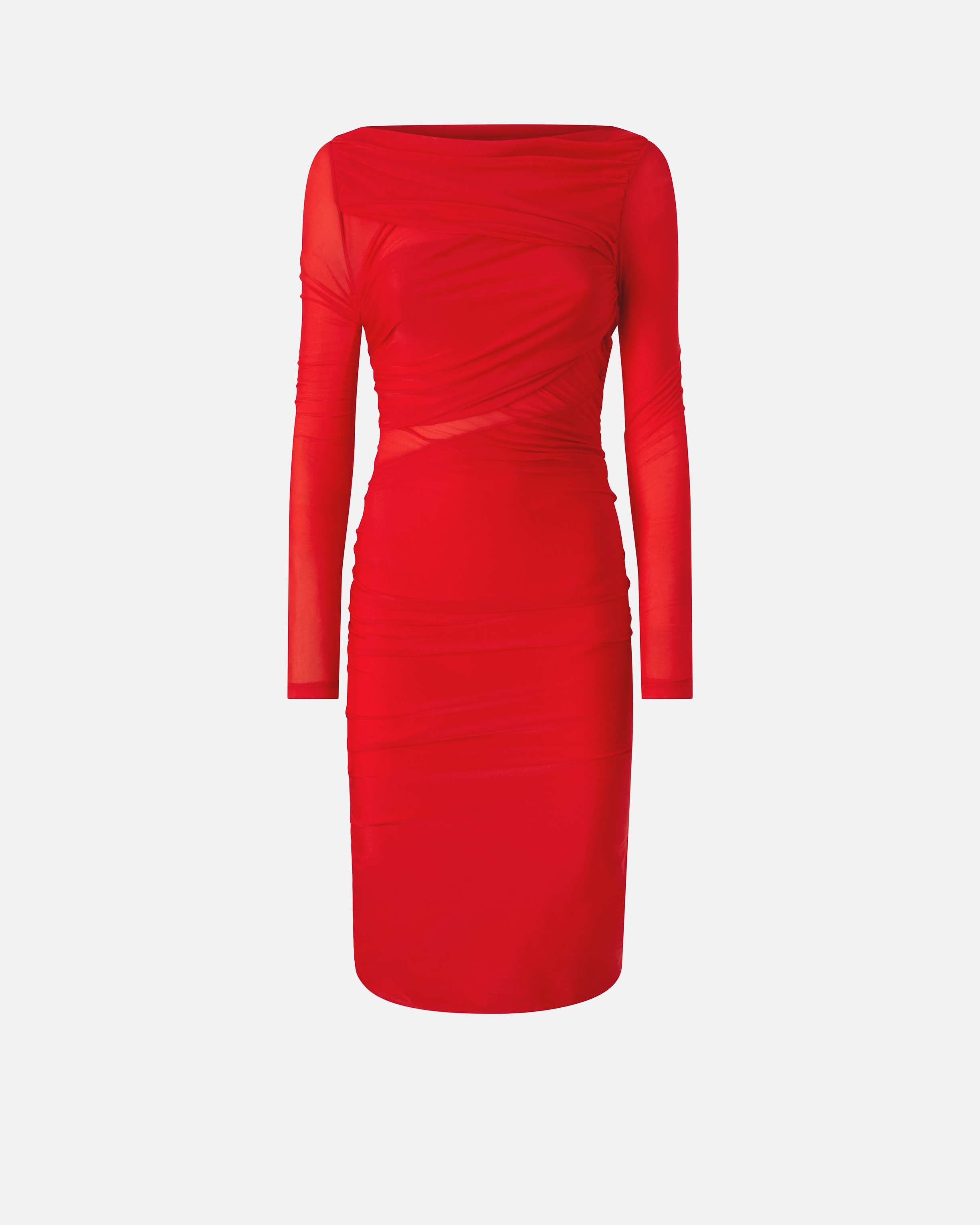 FITTED JERSEY MIDI DRESS - 1