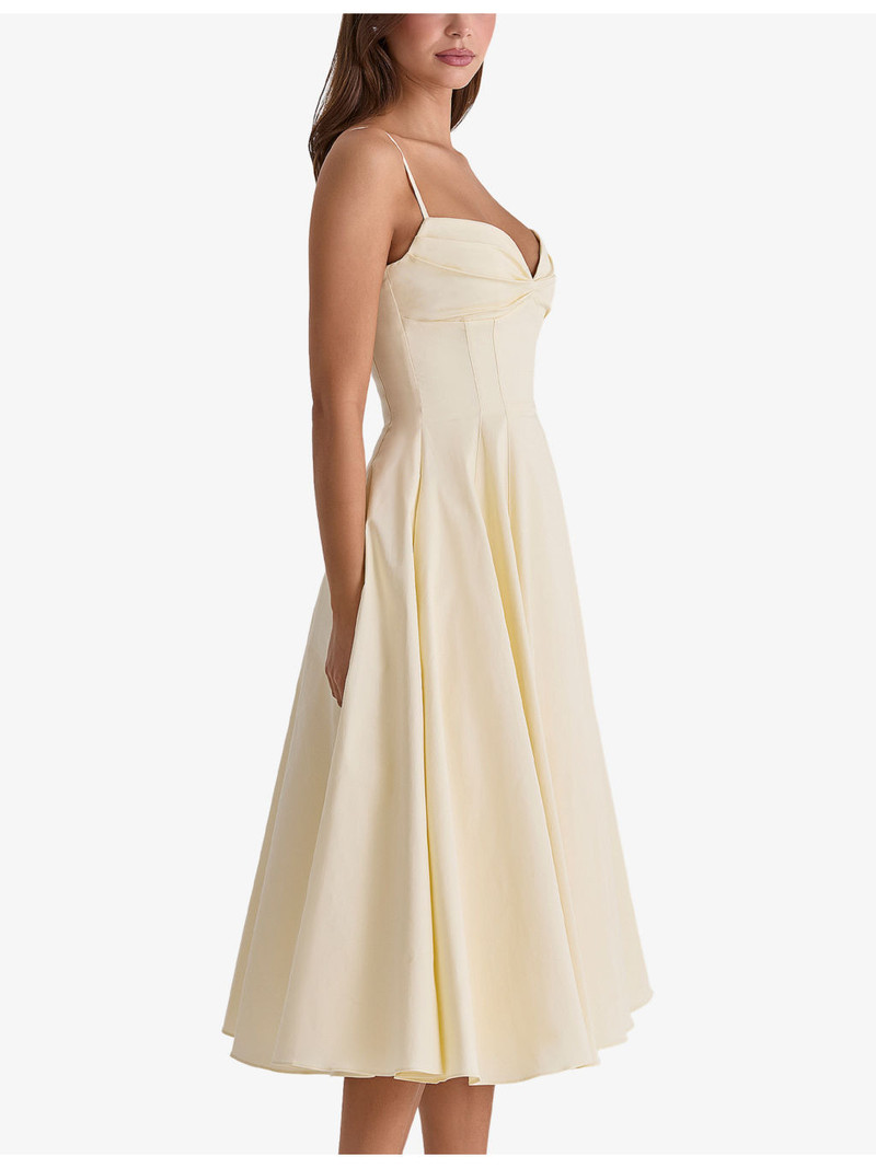 Dahlia Sweetheart-Neck Cotton Midi Dress 3