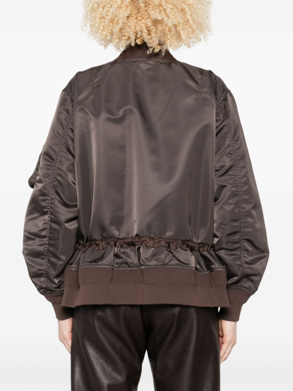 Sacai Women Nylon Bomber Jacket - 5