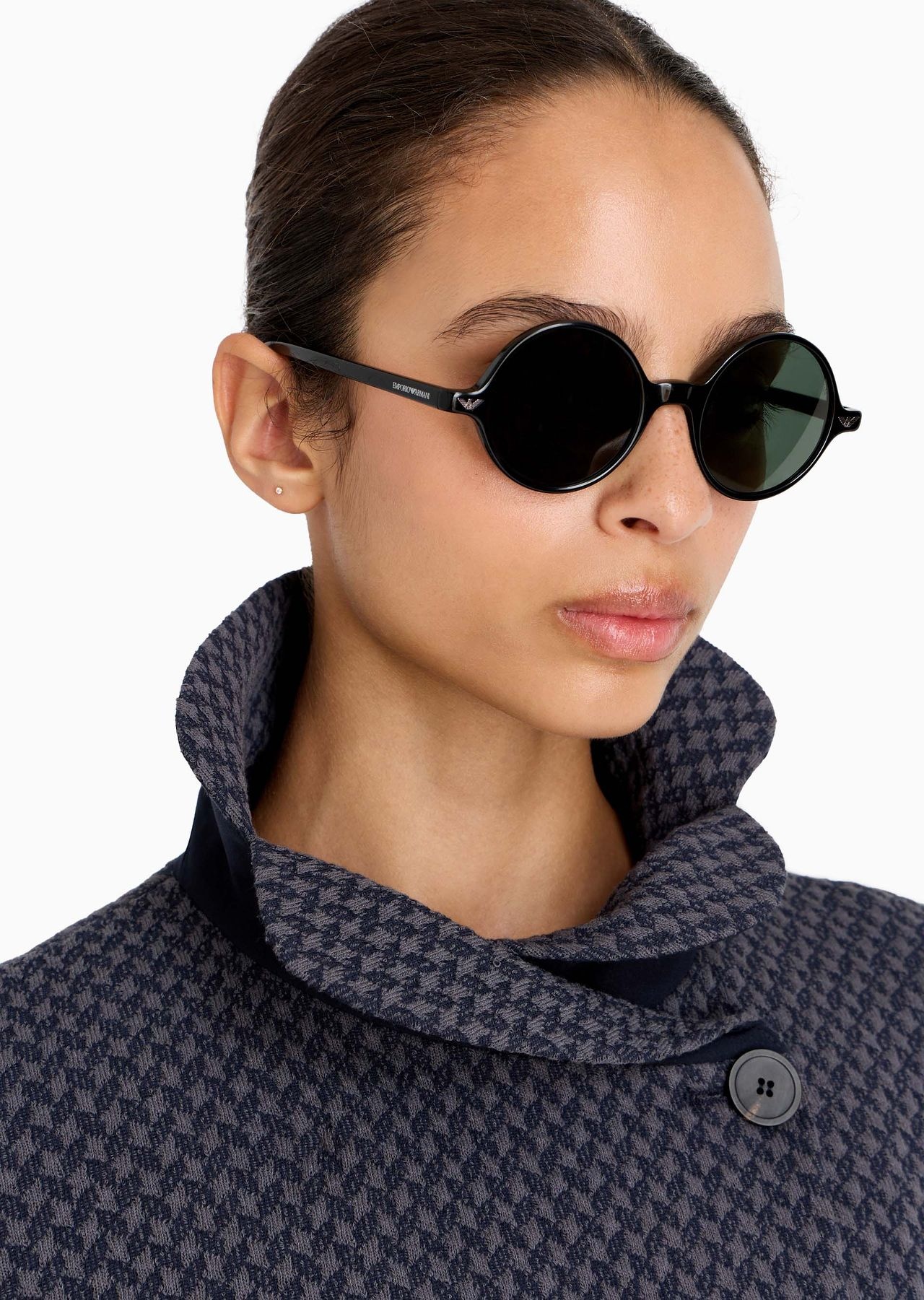 Jacket with off-centre buttoning in knit-look jacquard jersey - 5