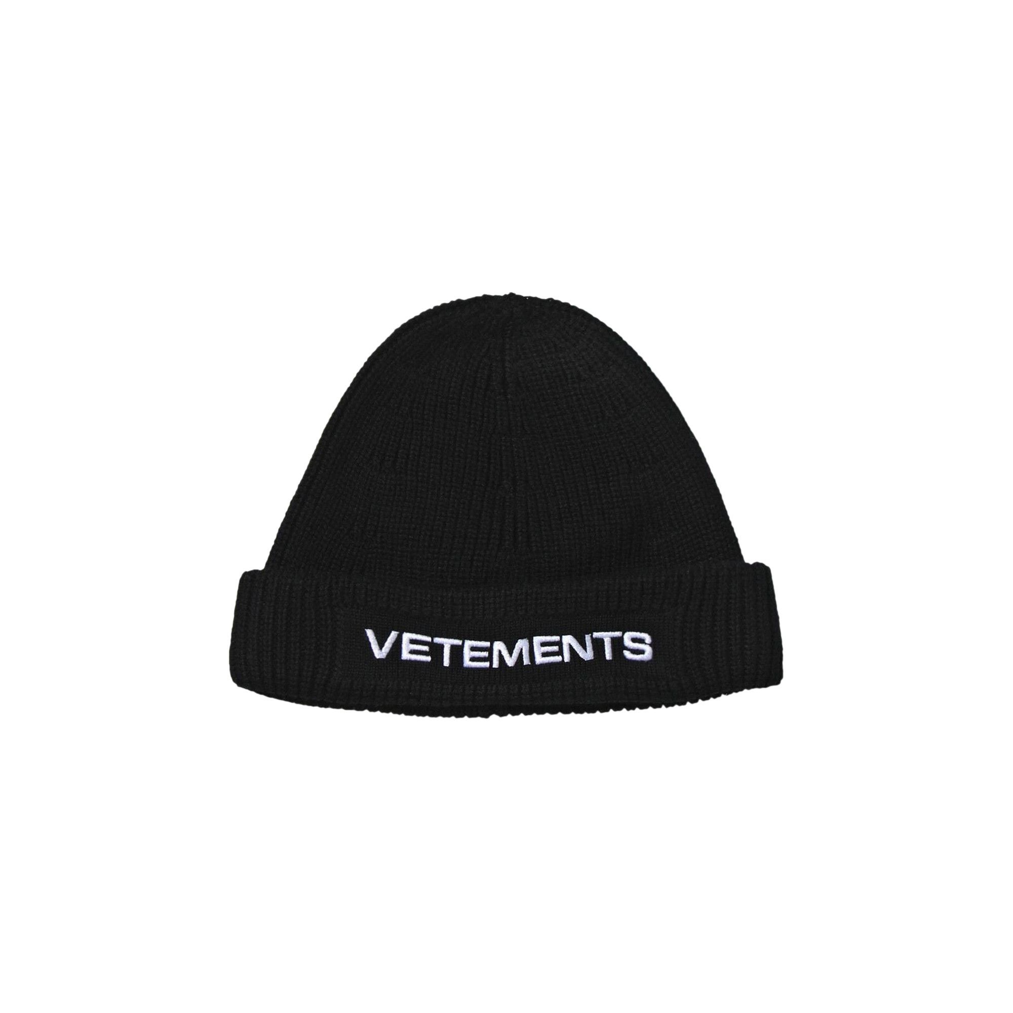 Vetements Logo Beanie 'Black' - 1