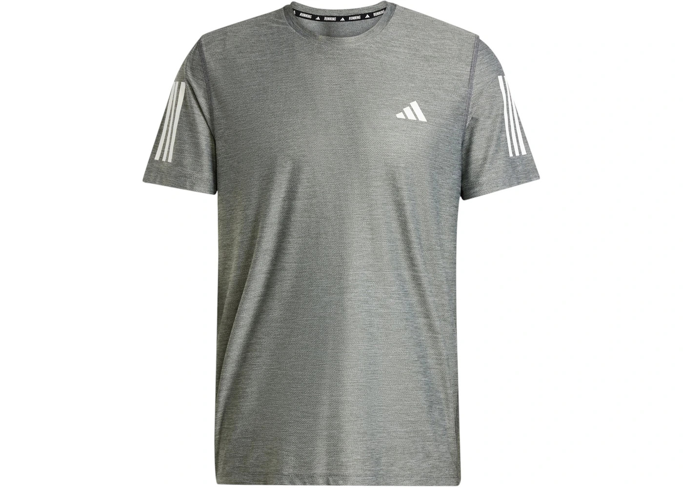 adidas Own The Run Tee Grey Six/White Melange - 1
