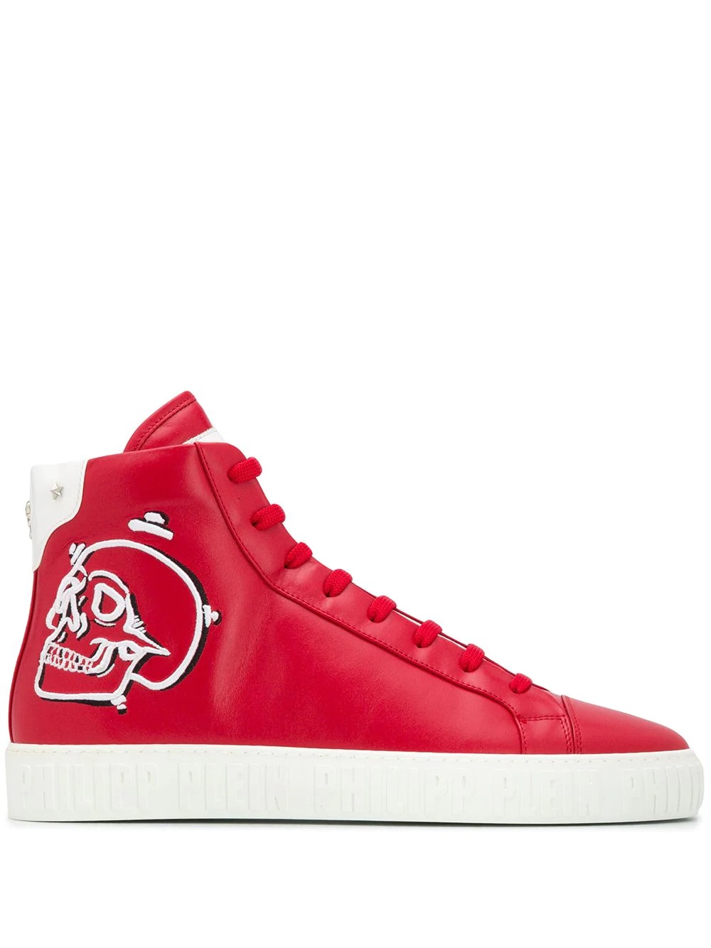 Skull high-top sneakers - 1