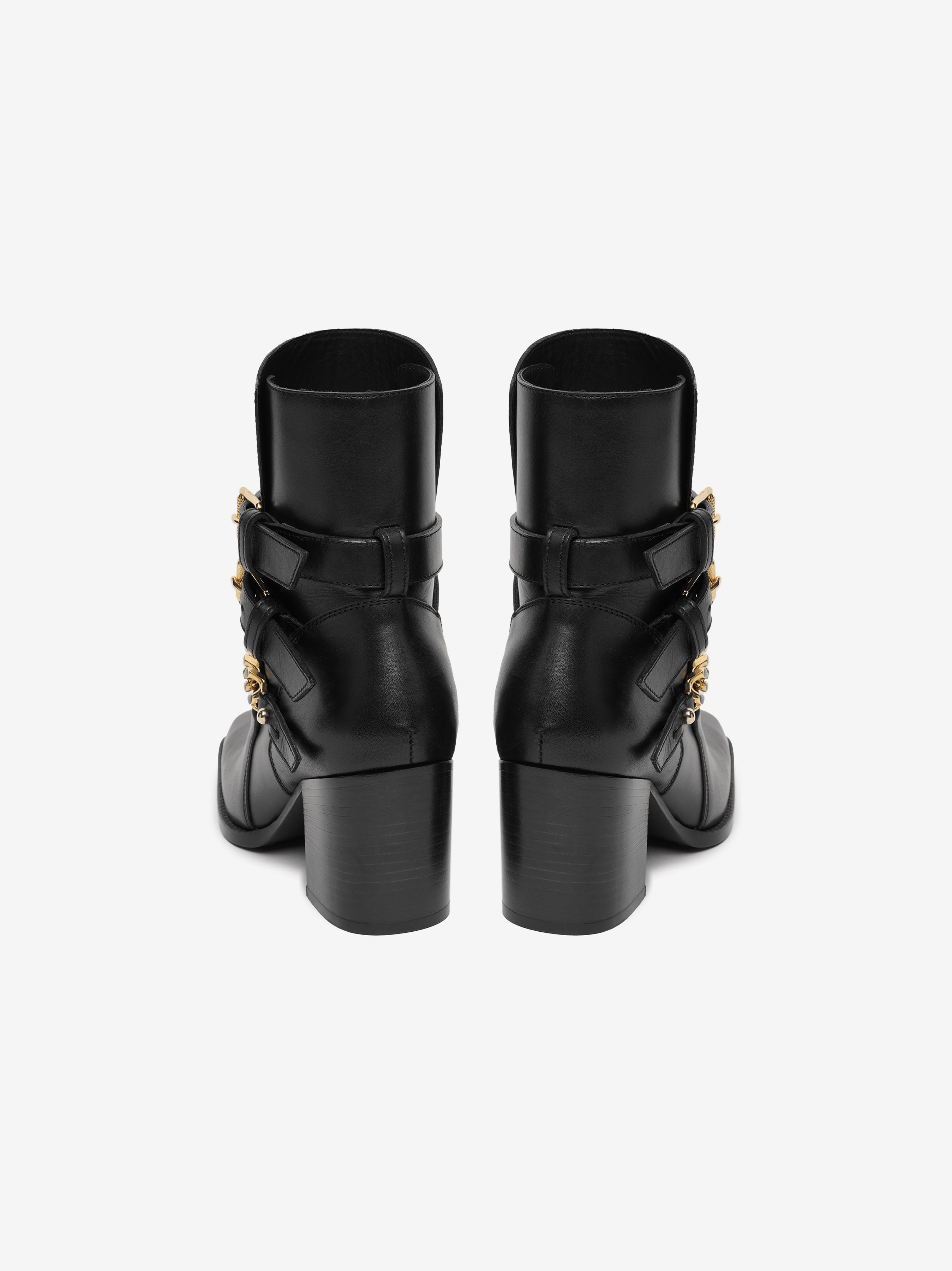 WOMEN'S SQUARE TOE JODHPUR CHAIN BOOT - 4