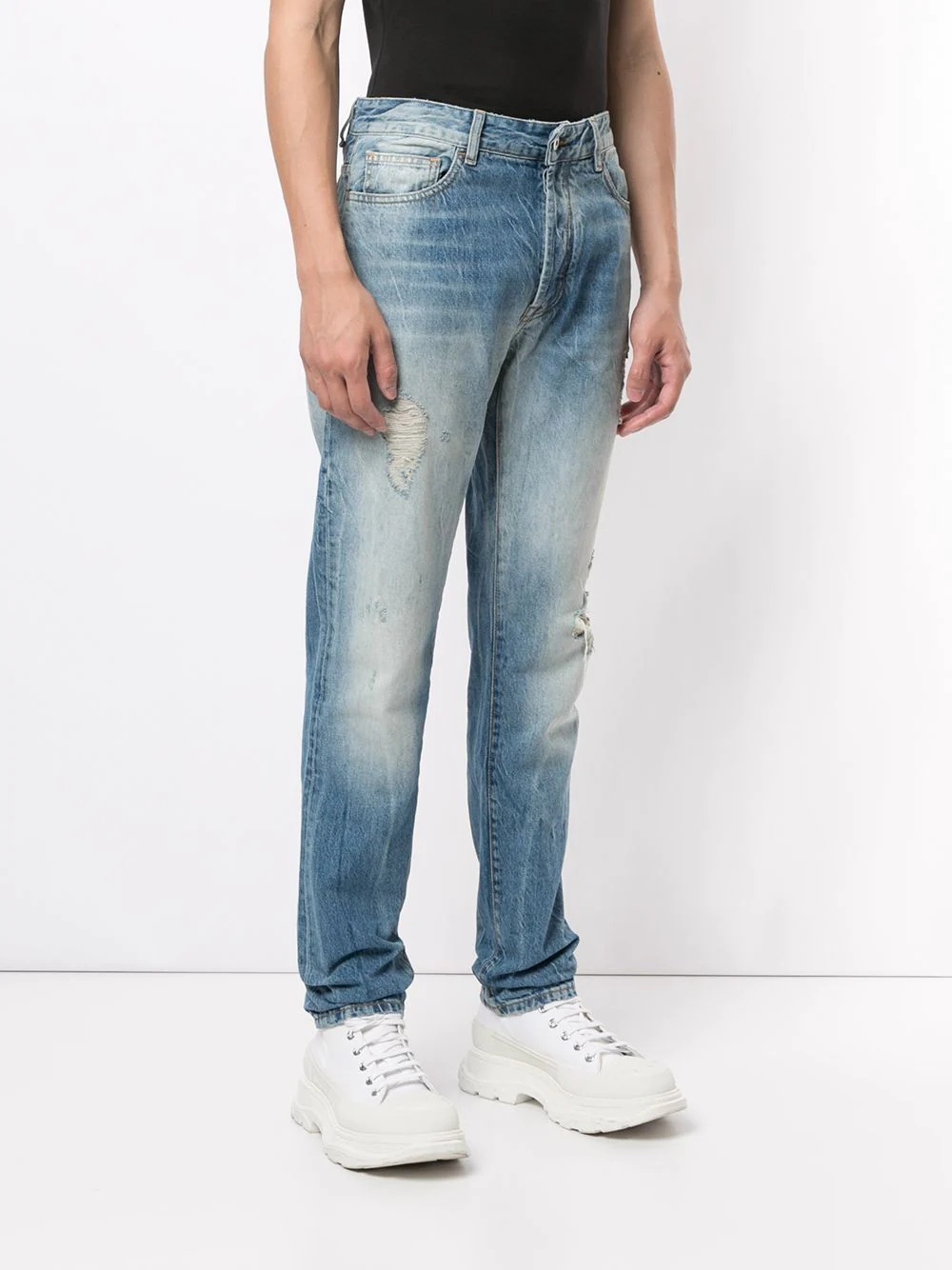 ripped regular-fit denim jeans - 3